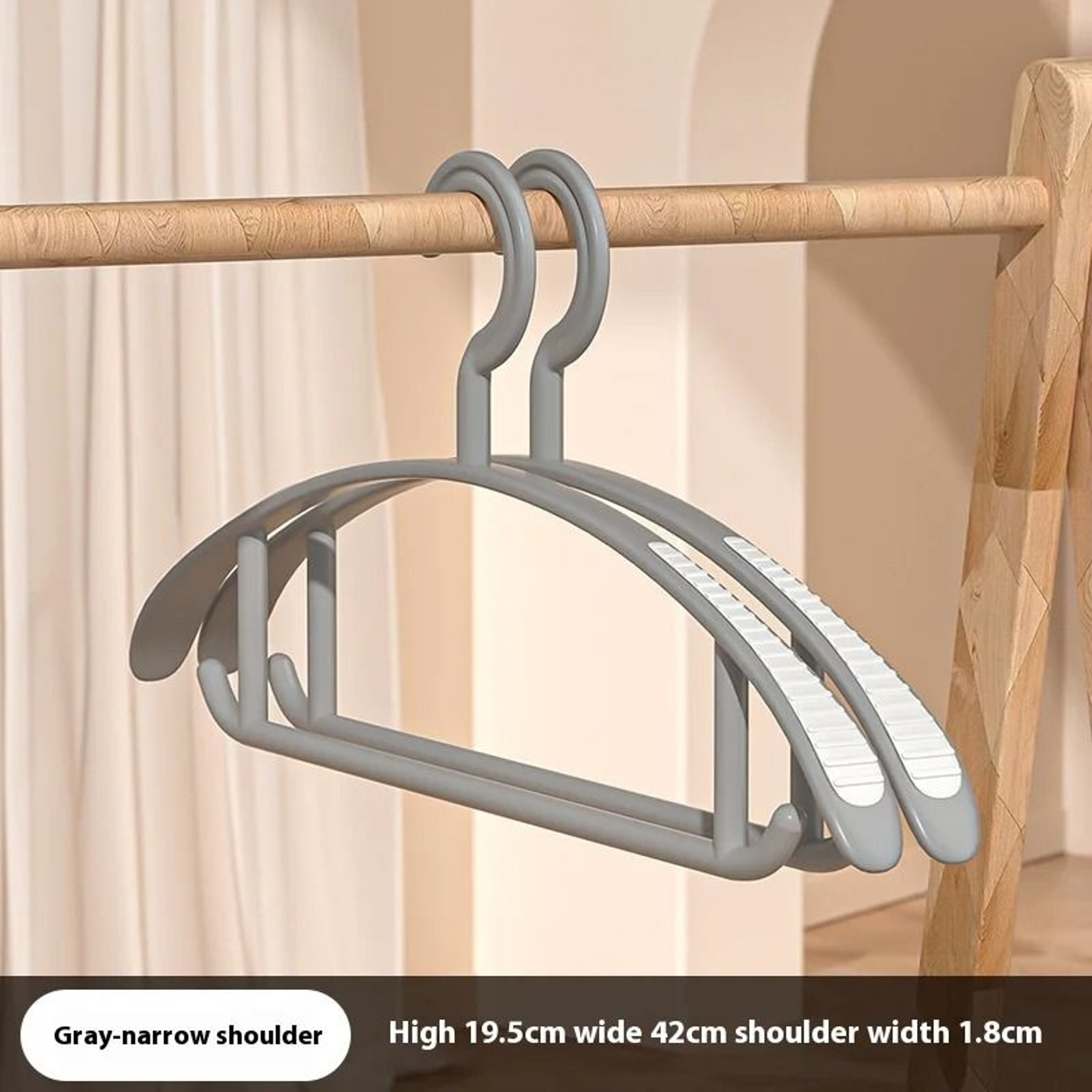 Household NonSlip Hanger Thick Wide Shoulder Plastic Drying Rack 6