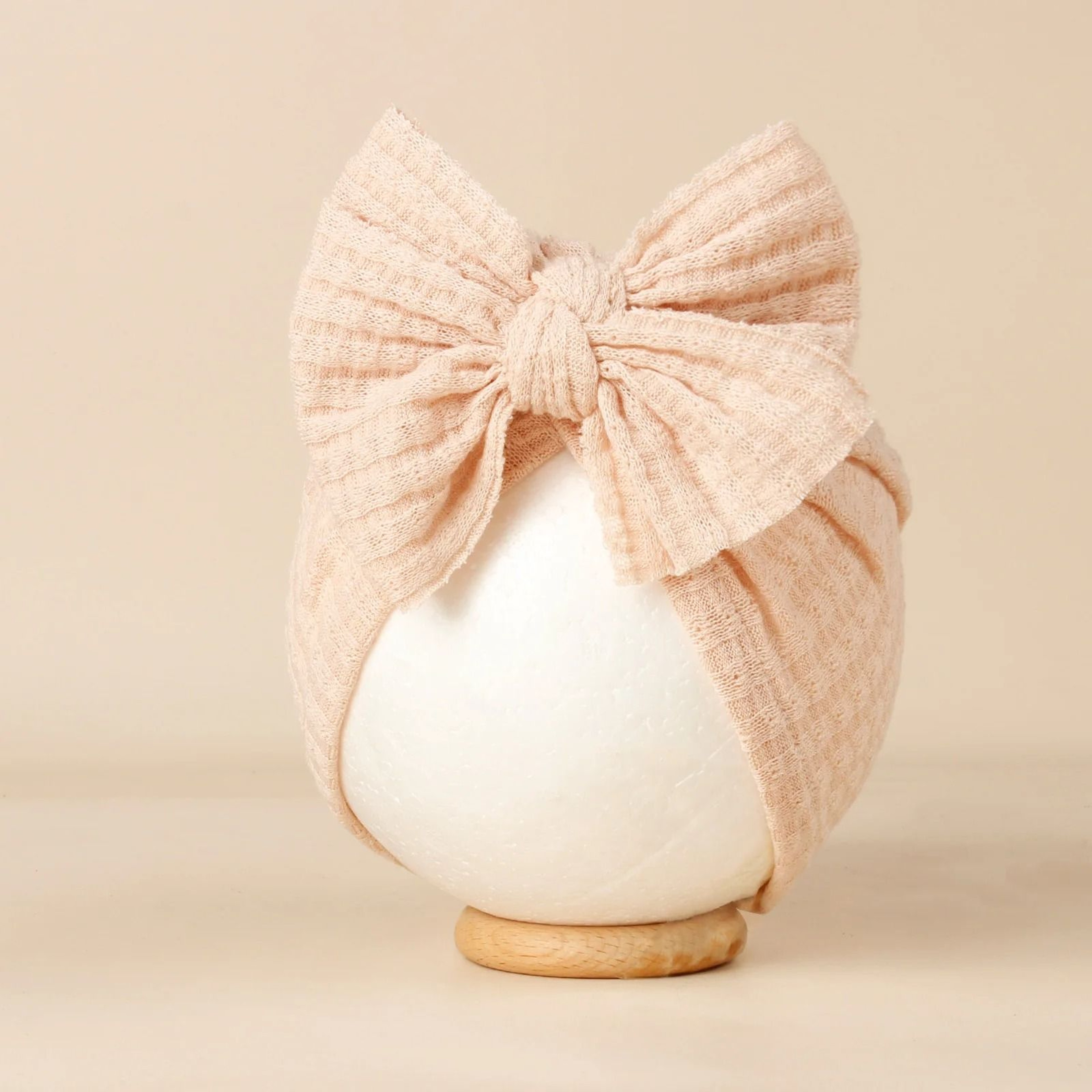 Lovely Bowknot Knitted Baby Hat Soft Newborn Girls Turban Beanie 2