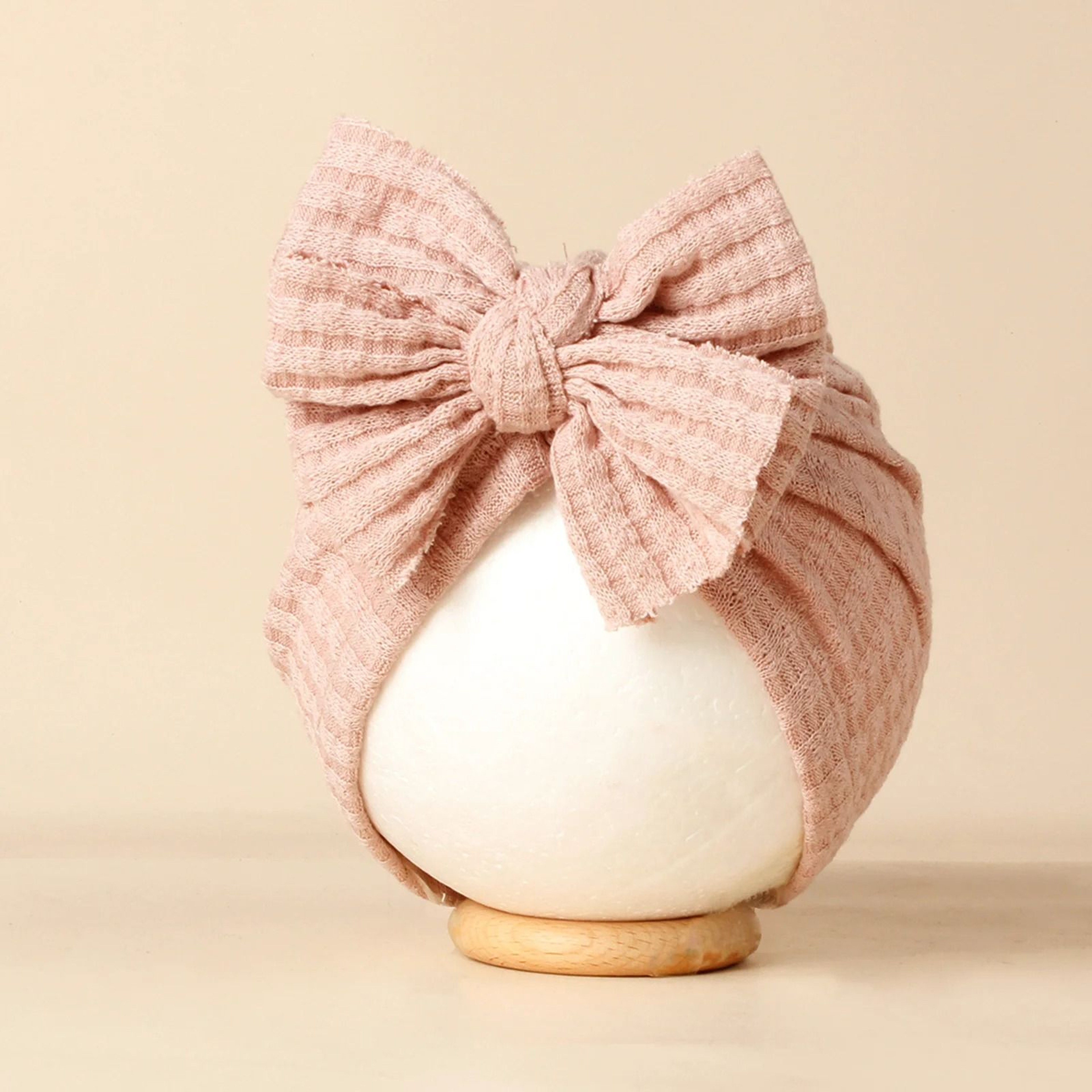 Lovely Bowknot Knitted Baby Hat Soft Newborn Girls Turban Beanie 10