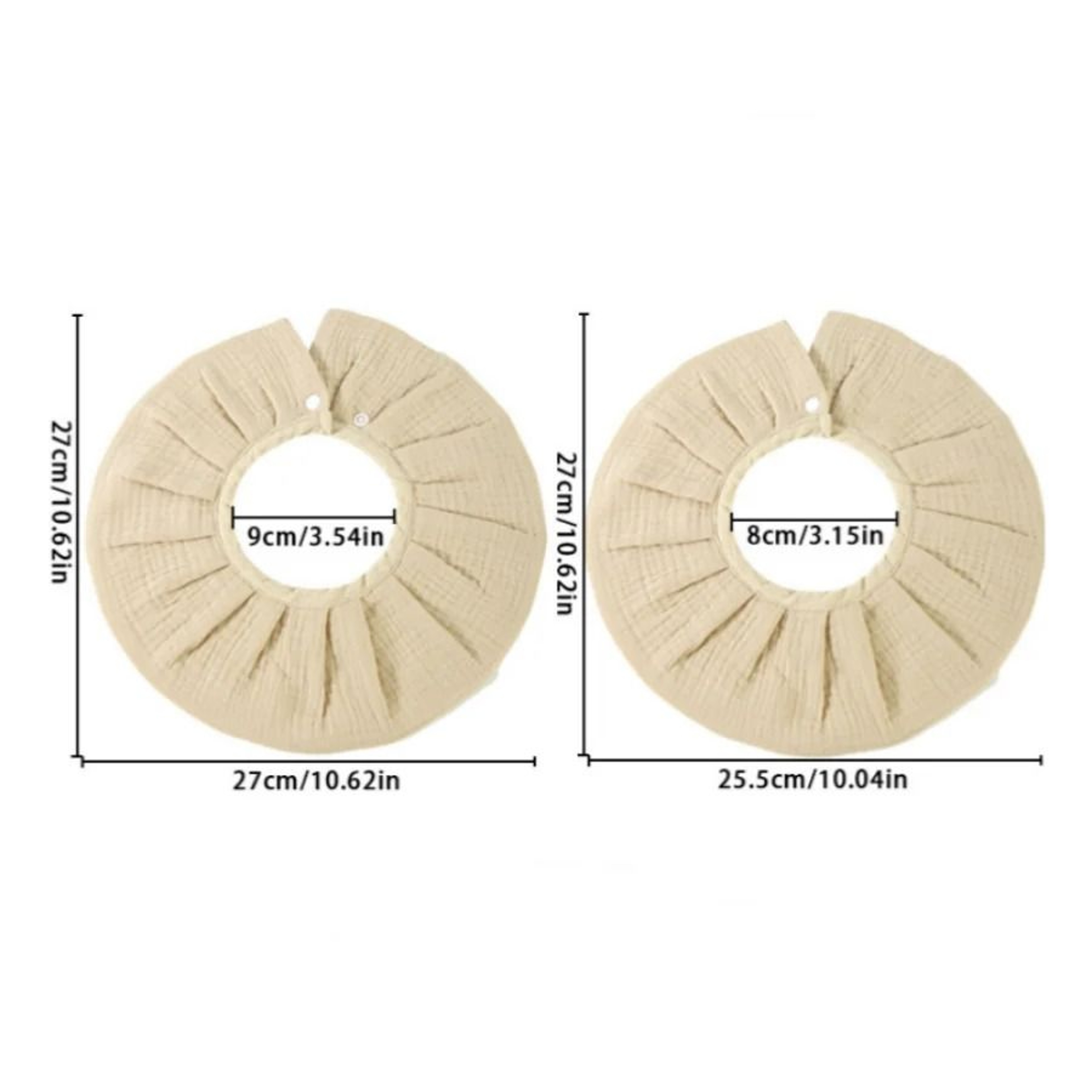4pcs Baby 360 Flared Edge Apron Class A Cotton AntiVomiting Bibs 4