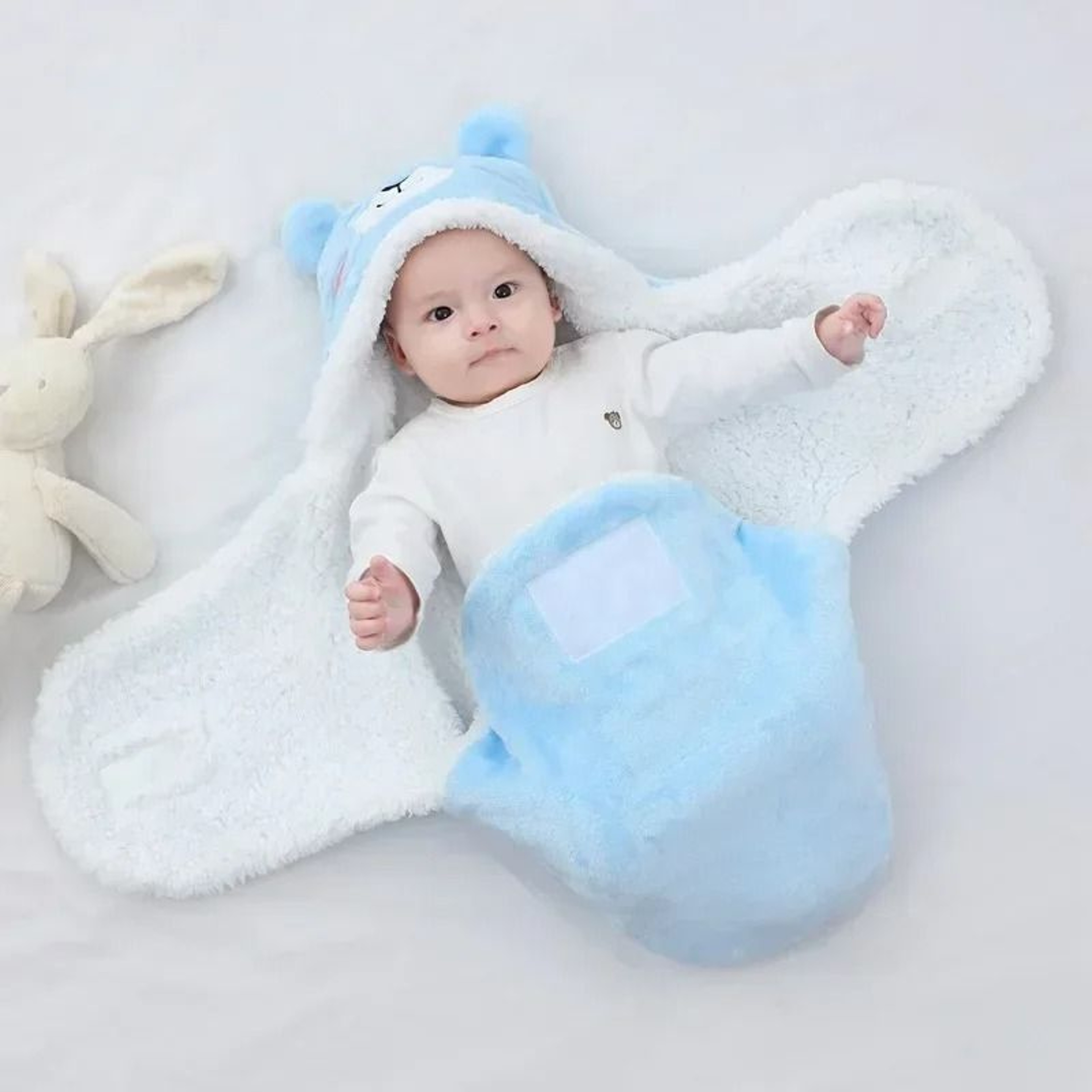 Newborn Baby Pure Velvet Cartoon Swaddle Quilt Autumn  Winter Wrapped Cover 0