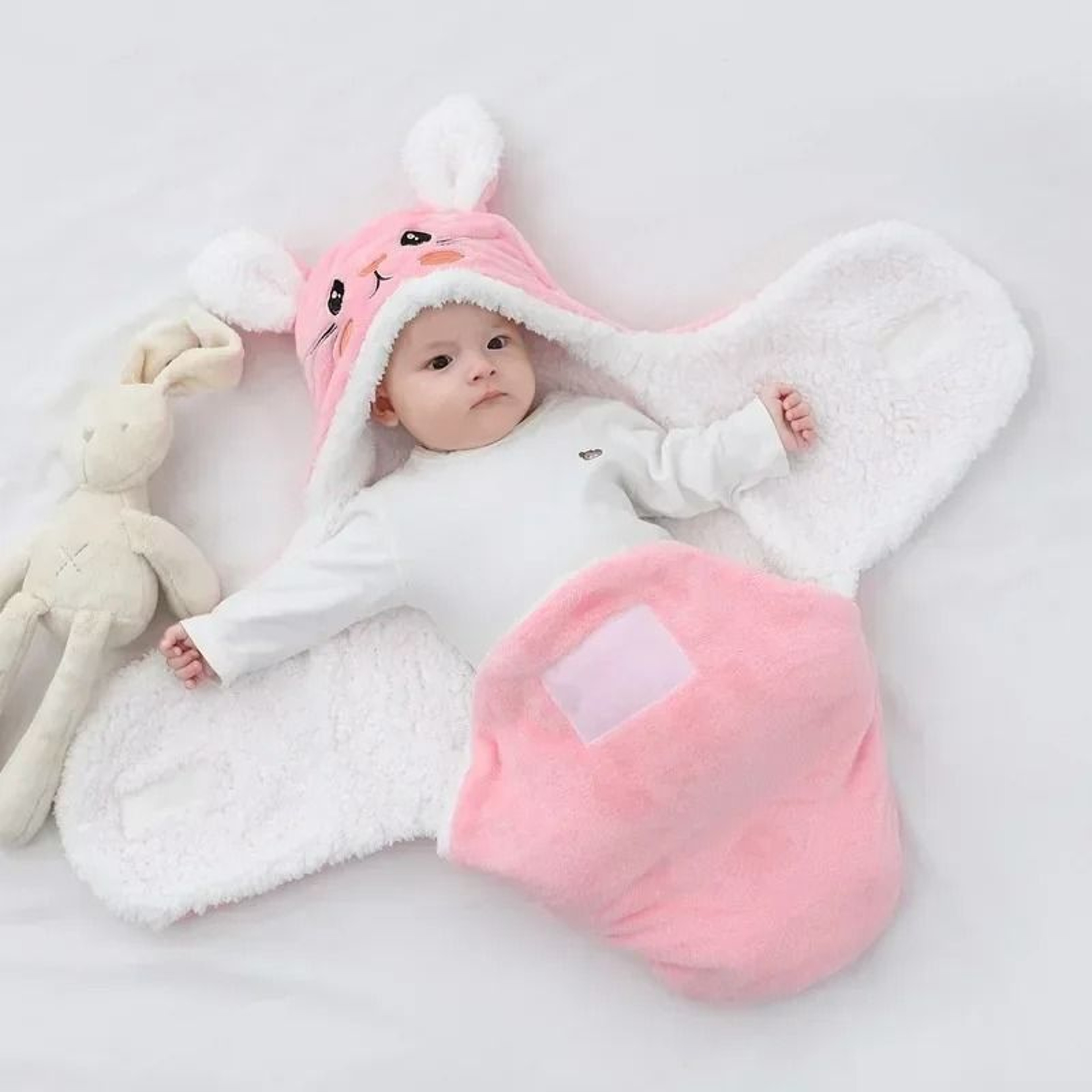 Newborn Baby Pure Velvet Cartoon Swaddle Quilt Autumn  Winter Wrapped Cover 3