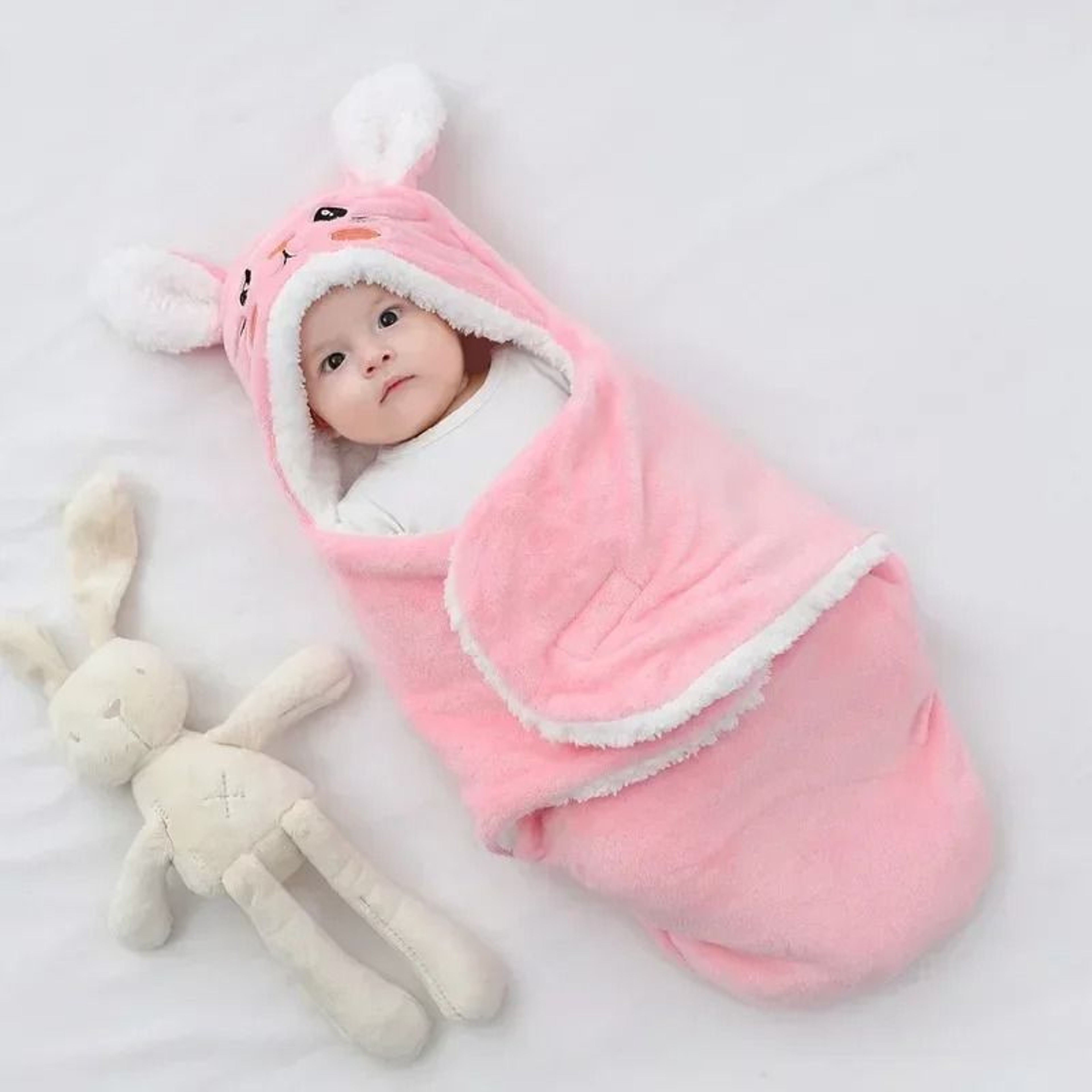 Newborn Baby Pure Velvet Cartoon Swaddle Quilt Autumn  Winter Wrapped Cover 4
