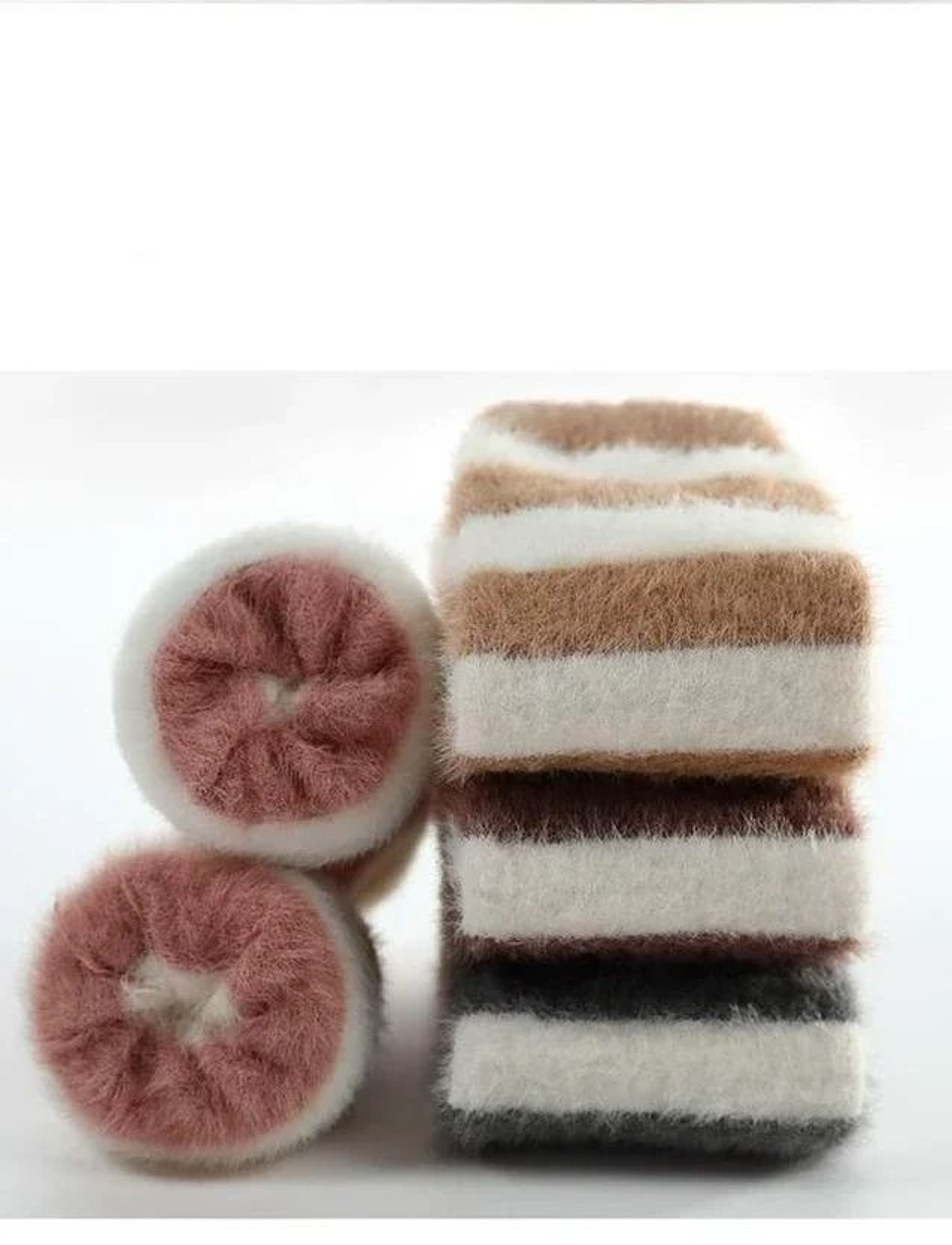 Winter Thick Warm Plush Baby Stockings Super Soft Knee High Socks 3