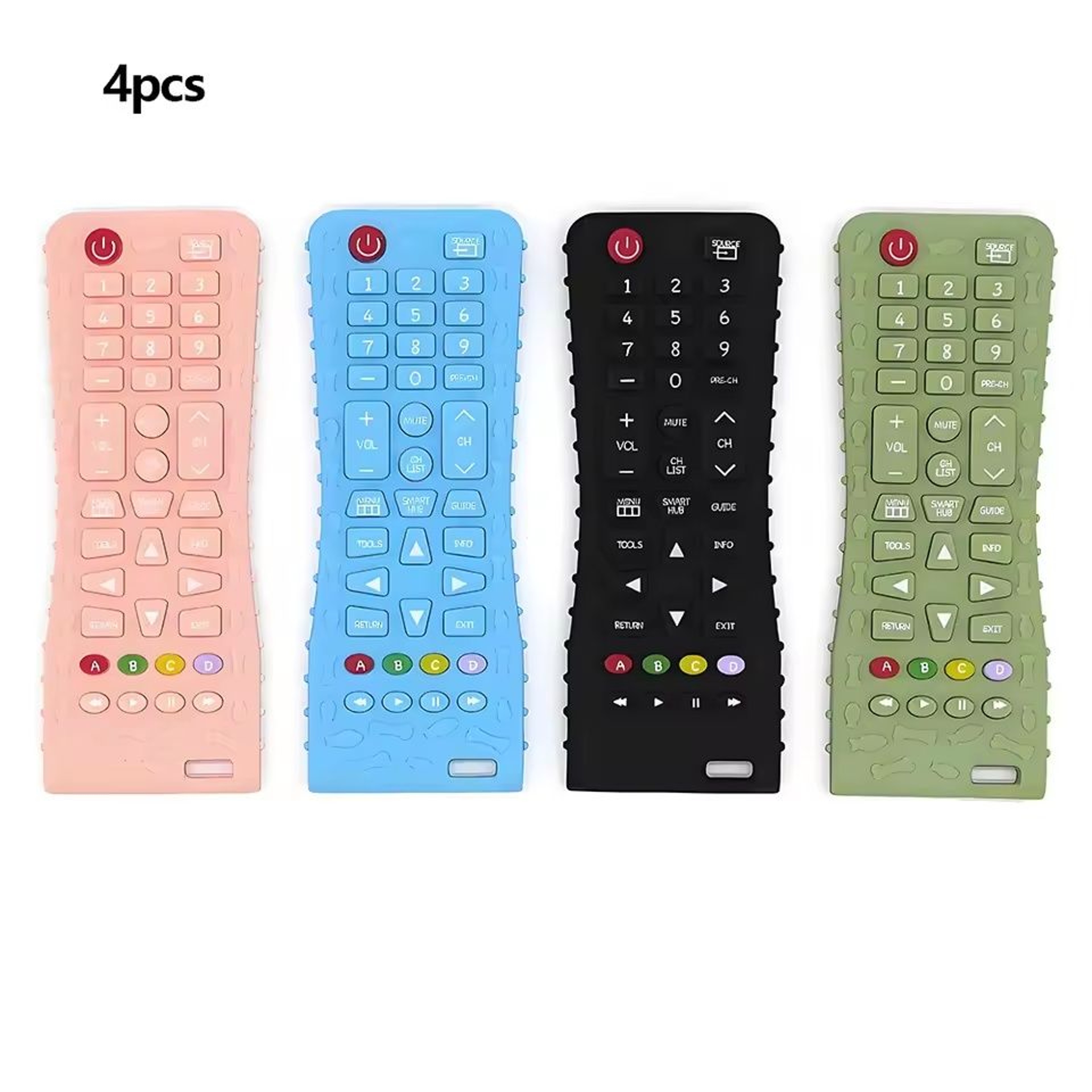 Childrens Silicone Remote Control Teether  Oral Soothing Molar Toy 8