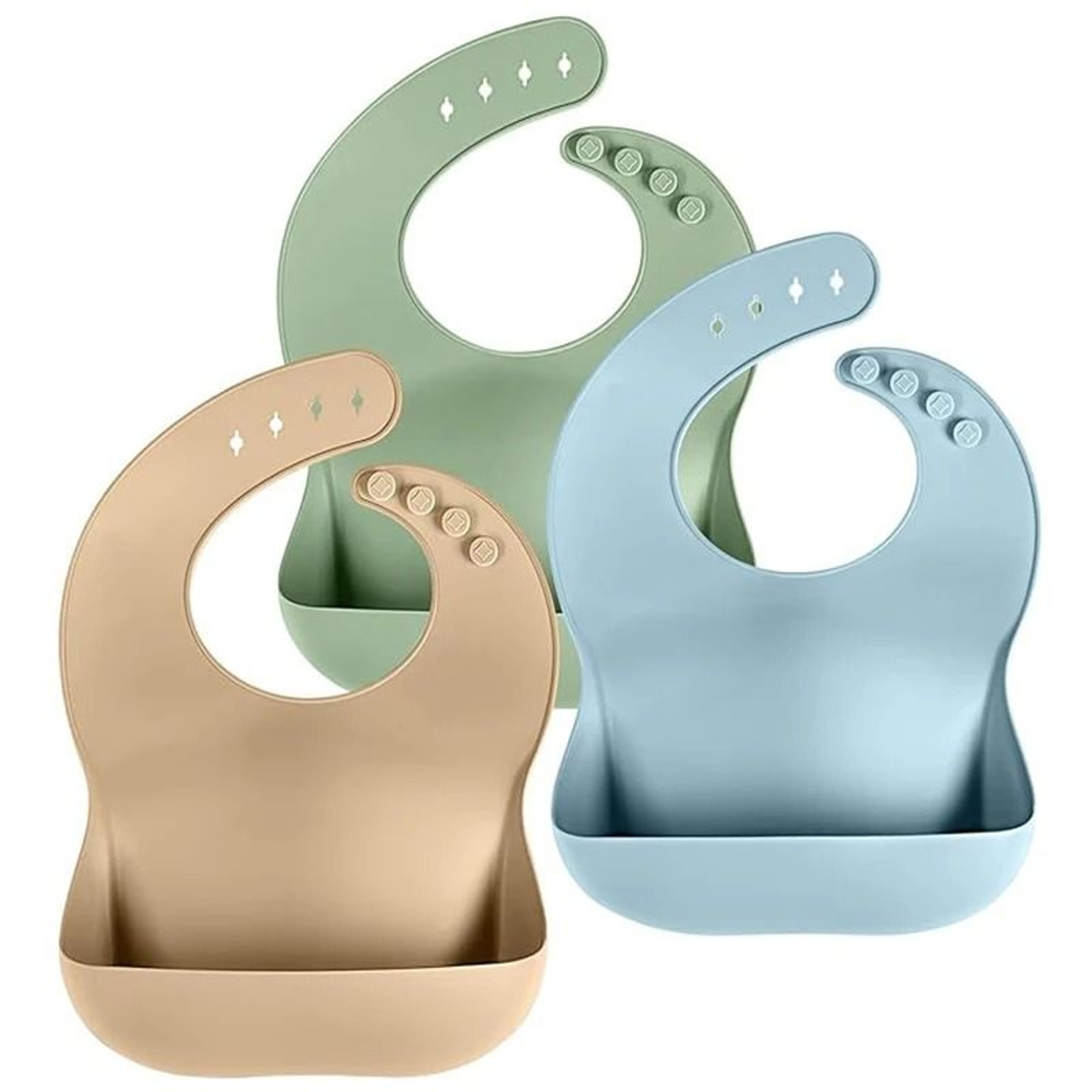 Waterproof Silicone Baby Tray Bib  4Speed Adjustable Soft Feeding Bib 0