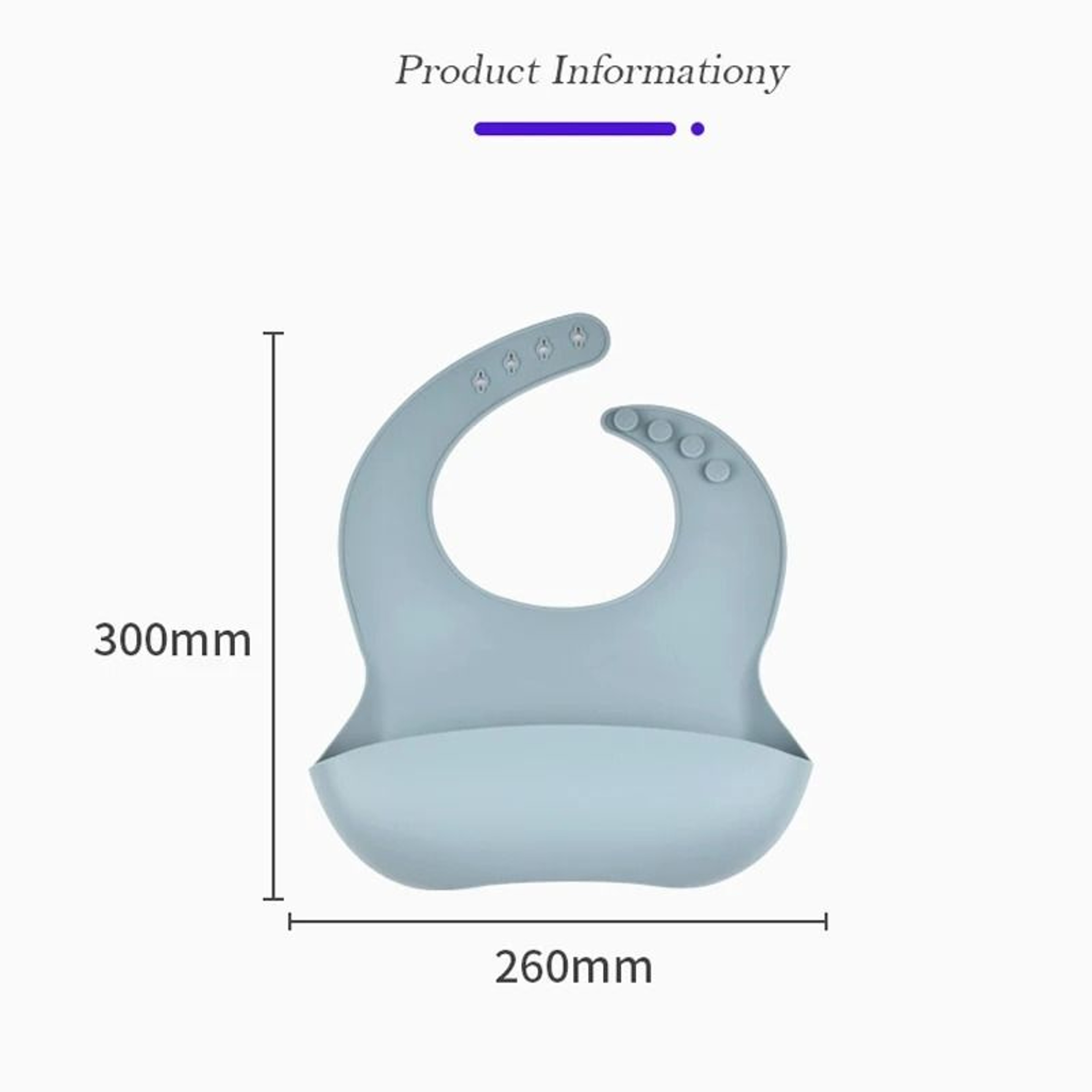 Waterproof Silicone Baby Tray Bib  4Speed Adjustable Soft Feeding Bib 1