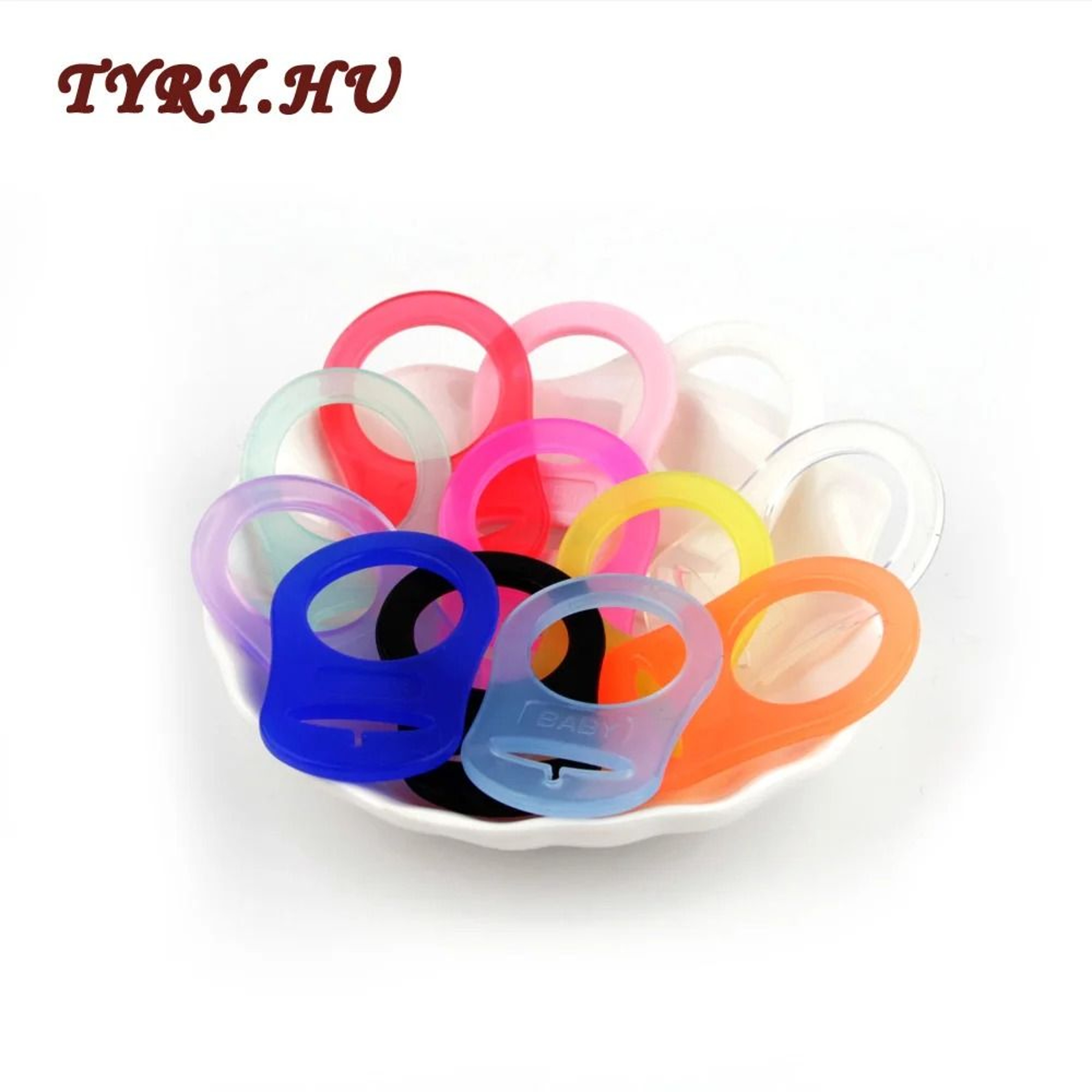 12 Pcs Silicone Pacifier Adapters  BPAFree DIY Soother Chain Holder Clips 1
