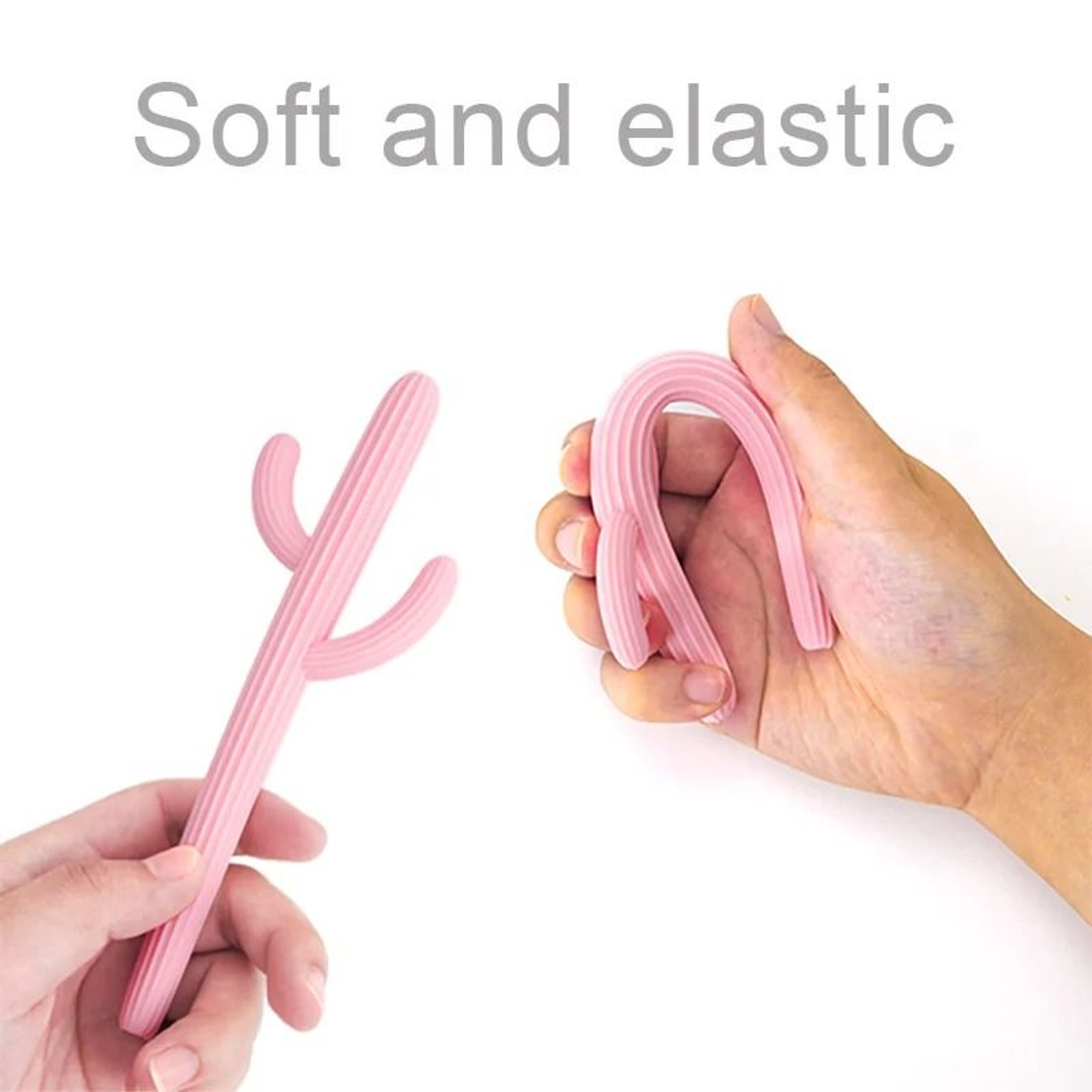 Silicone Cactus Teether Straw  BPAFree Fidget Toy  Infant Chewing Accessory 2