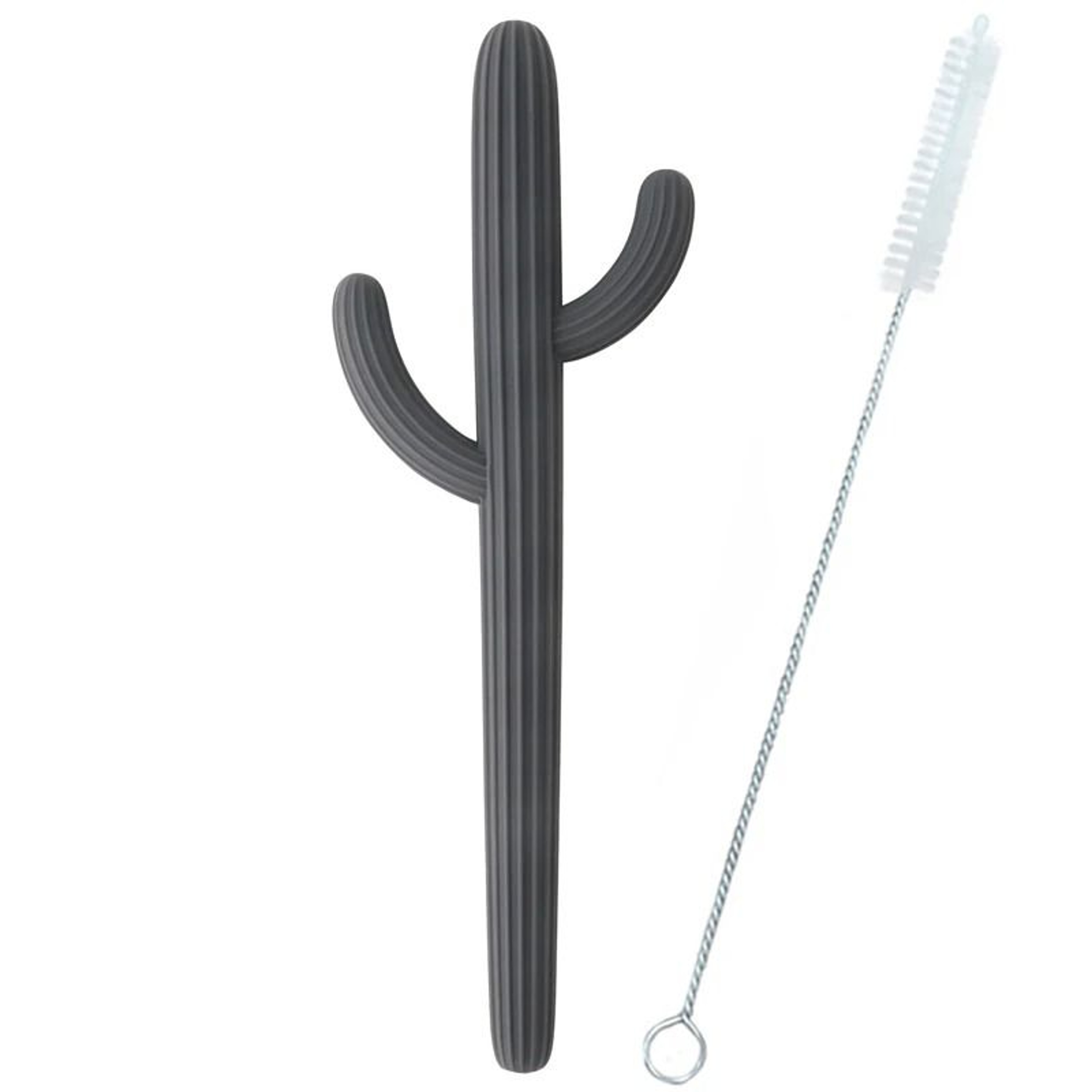Silicone Cactus Teether Straw  BPAFree Fidget Toy  Infant Chewing Accessory 8