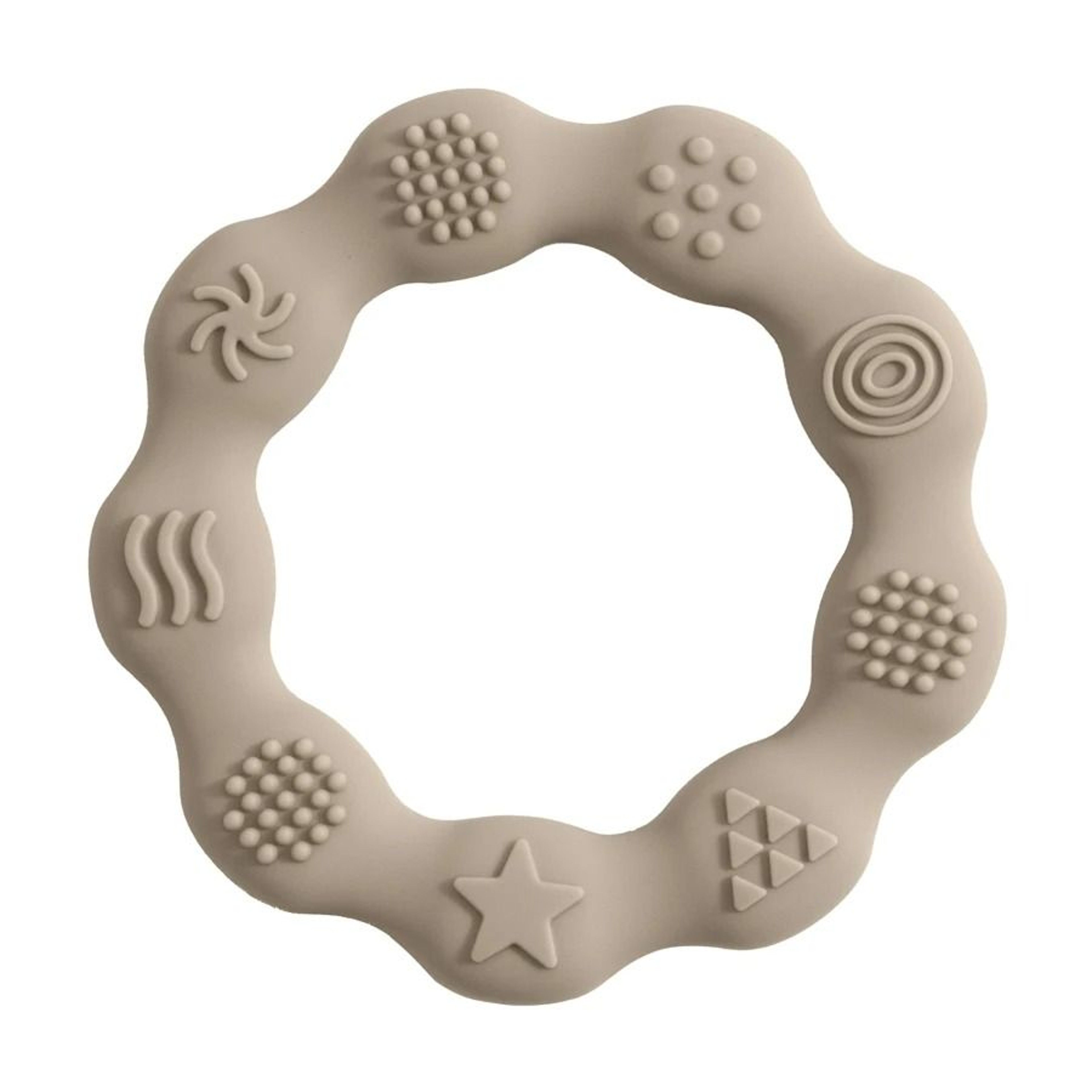 MultiTextured Silicone Teether Ring  Sensory Tactile Cognition  Molar Toy 9