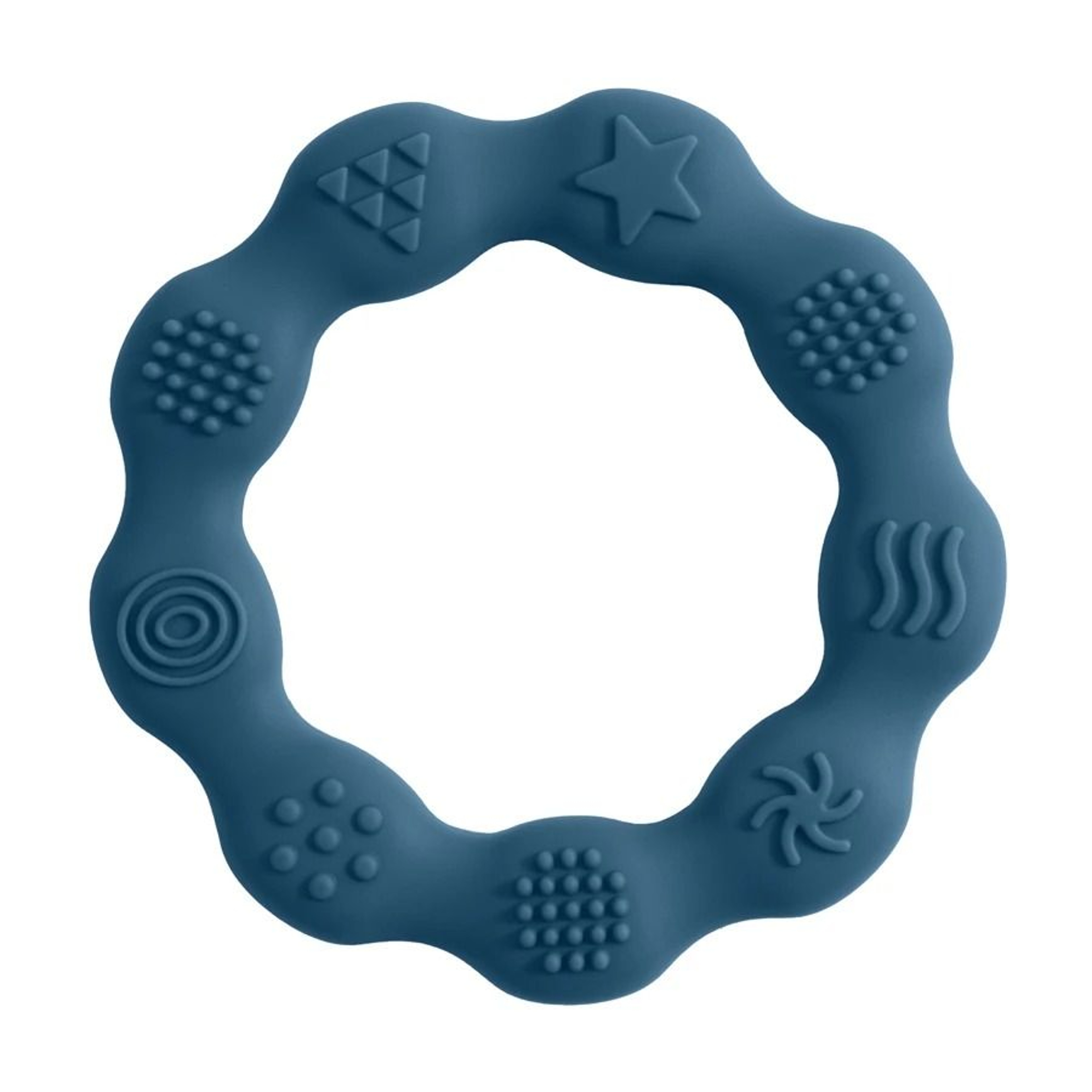 MultiTextured Silicone Teether Ring  Sensory Tactile Cognition  Molar Toy 12