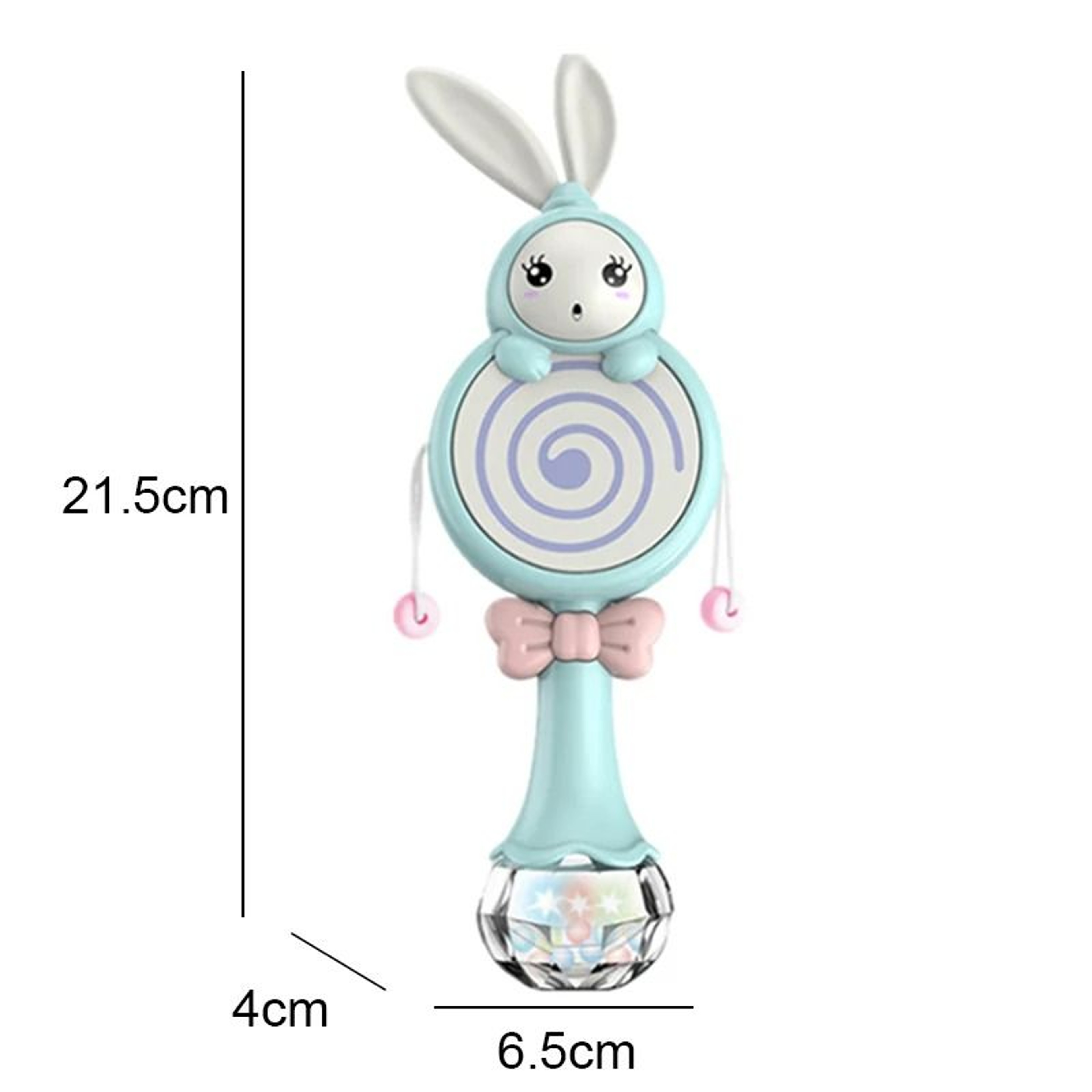 2025 Flashing Musical Rabbit Hand Bell  Early Educational Teether Rattle Toy 012M 15
