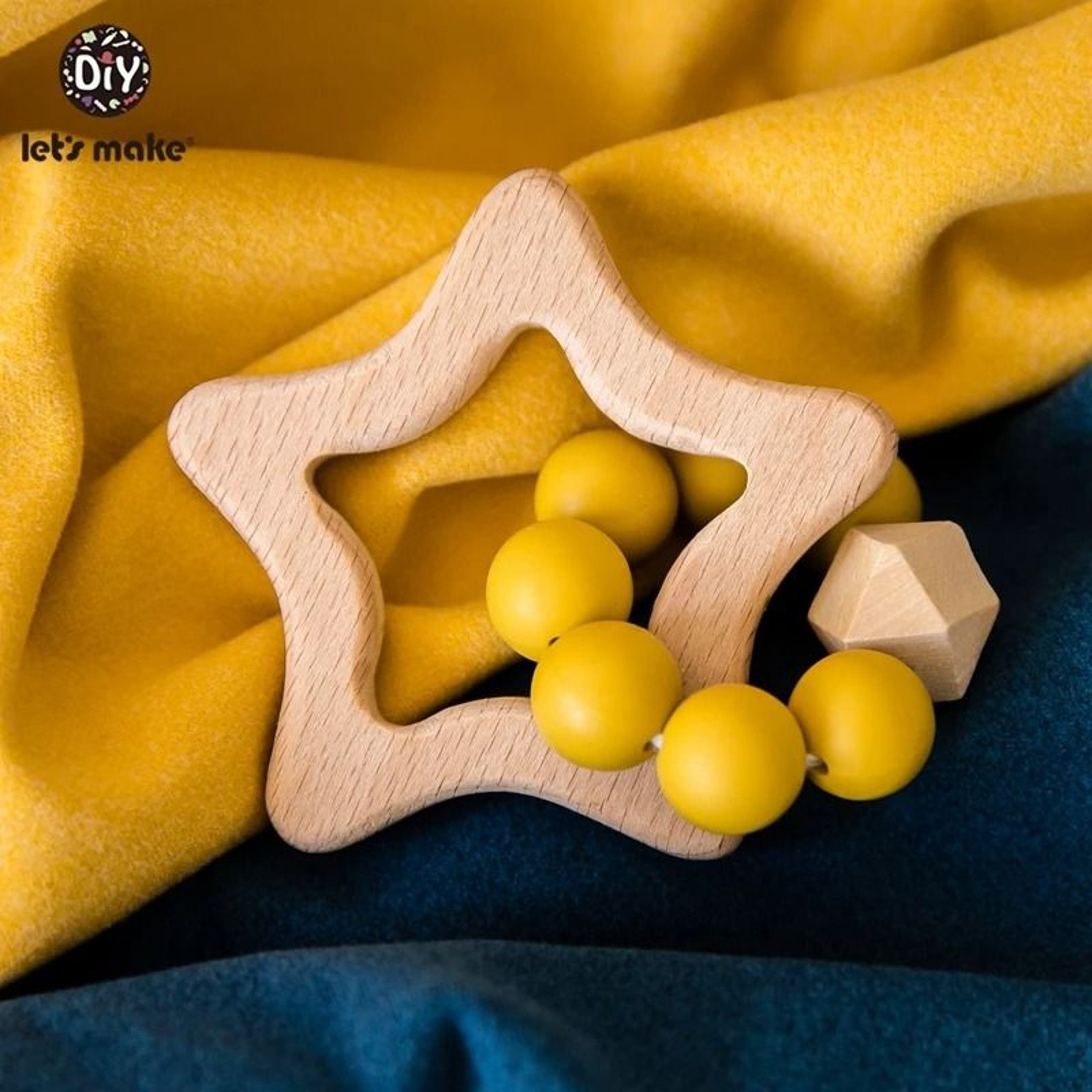 Rabbit  Cloud Hybrid Silicone Teether  Montessori Nursing Wood Baby Toy 3