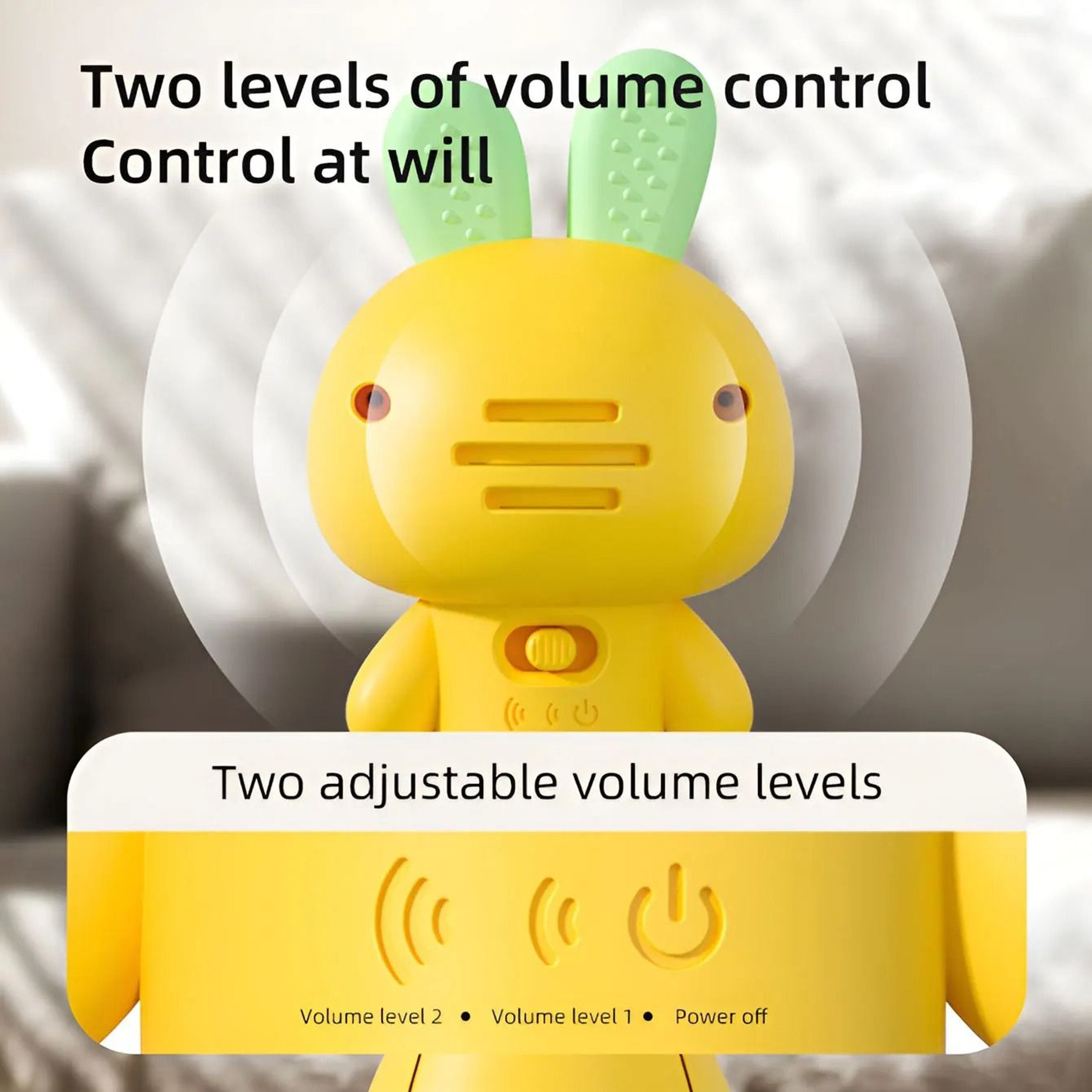 Multifunctional Rabbit Music Bell  Soothing Sound  Light Sensory Toy 2
