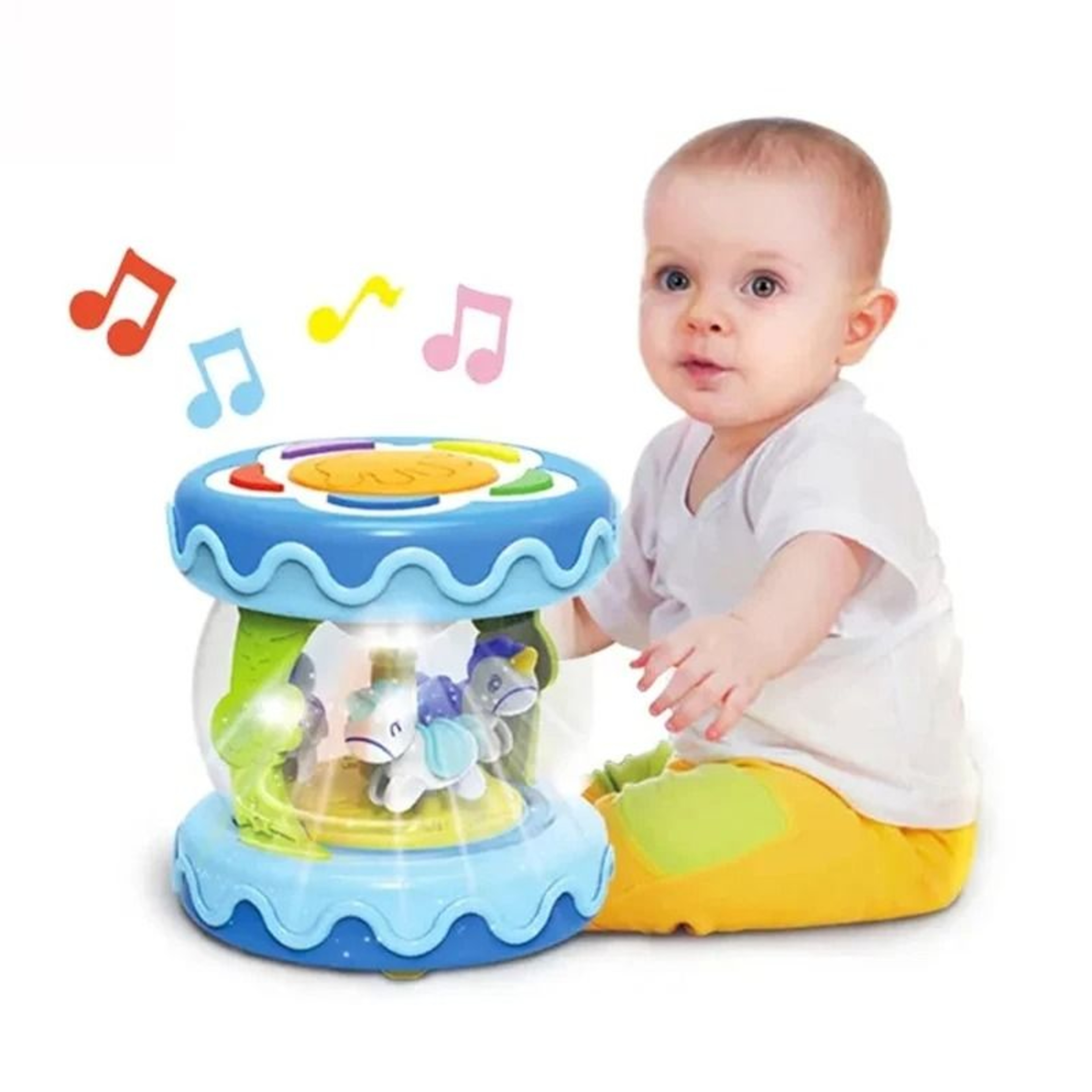 Carousel Flash Drum Toy  Early Educational Musical Machine For Toddlers 1