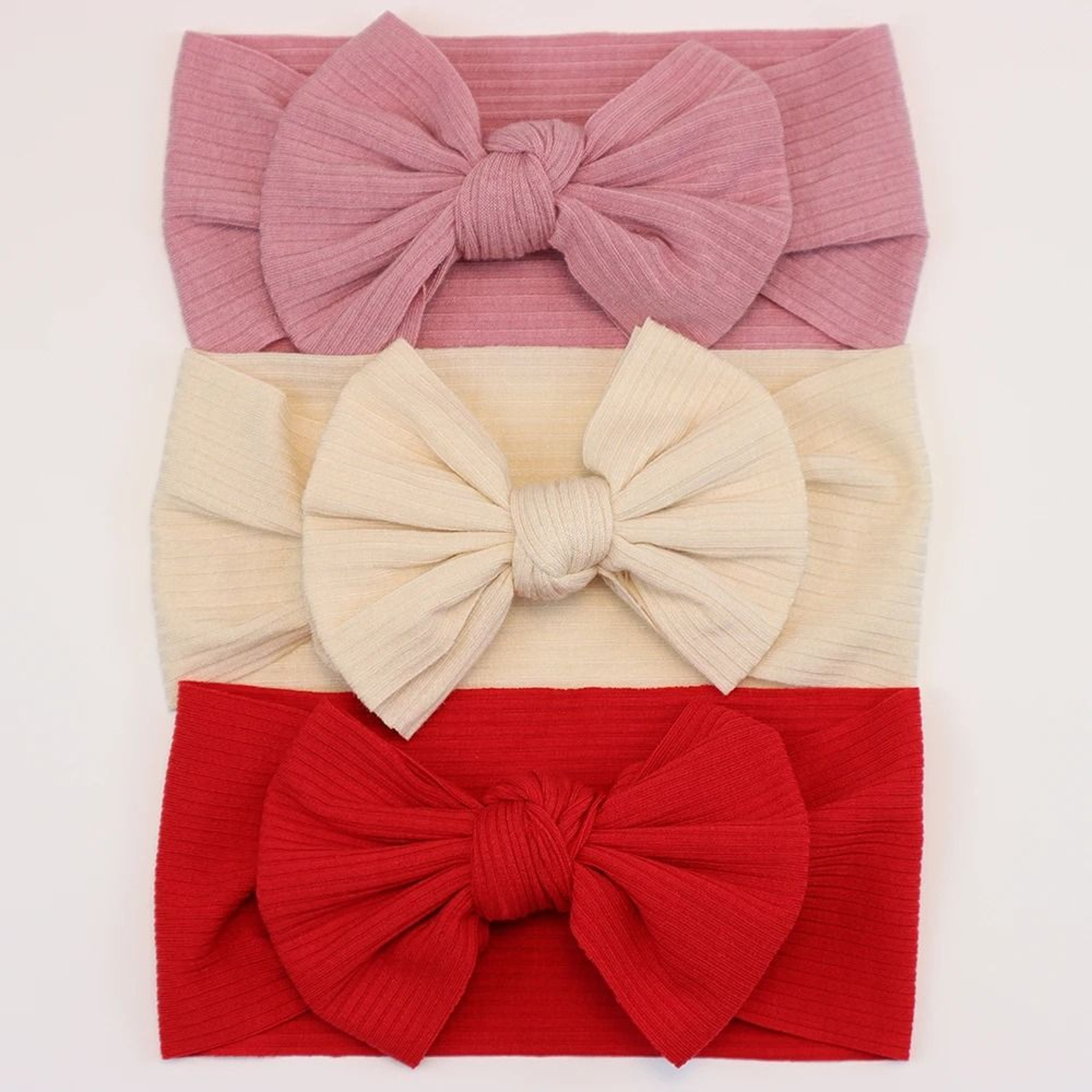 3Piece Premium Elastic Bow Headband Set  Soft Nylon Turban Accessories 11