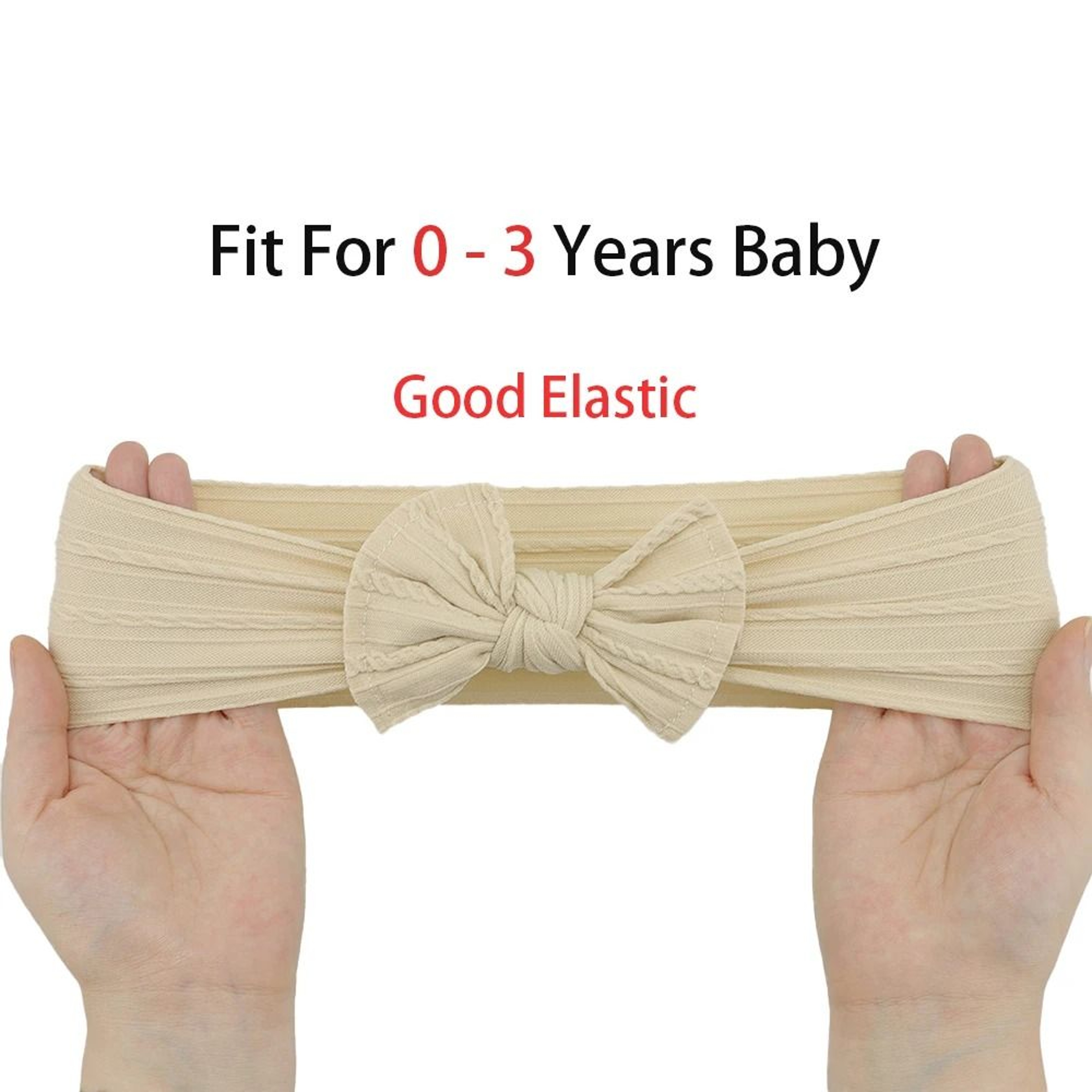 3Piece Premium Elastic Bow Headband Set  Soft Nylon Turban Accessories 3