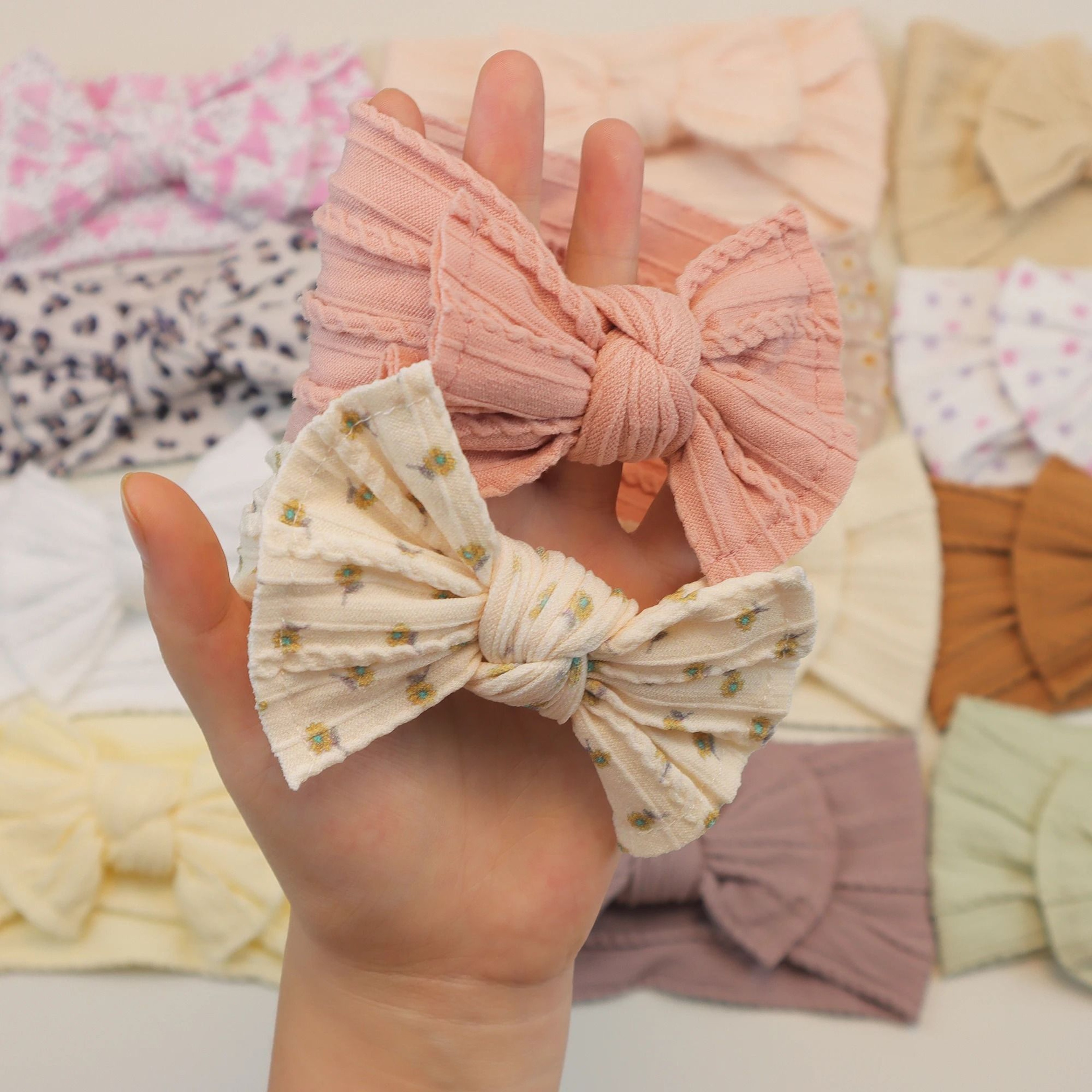 3Piece Premium Elastic Bow Headband Set  Soft Nylon Turban Accessories 5