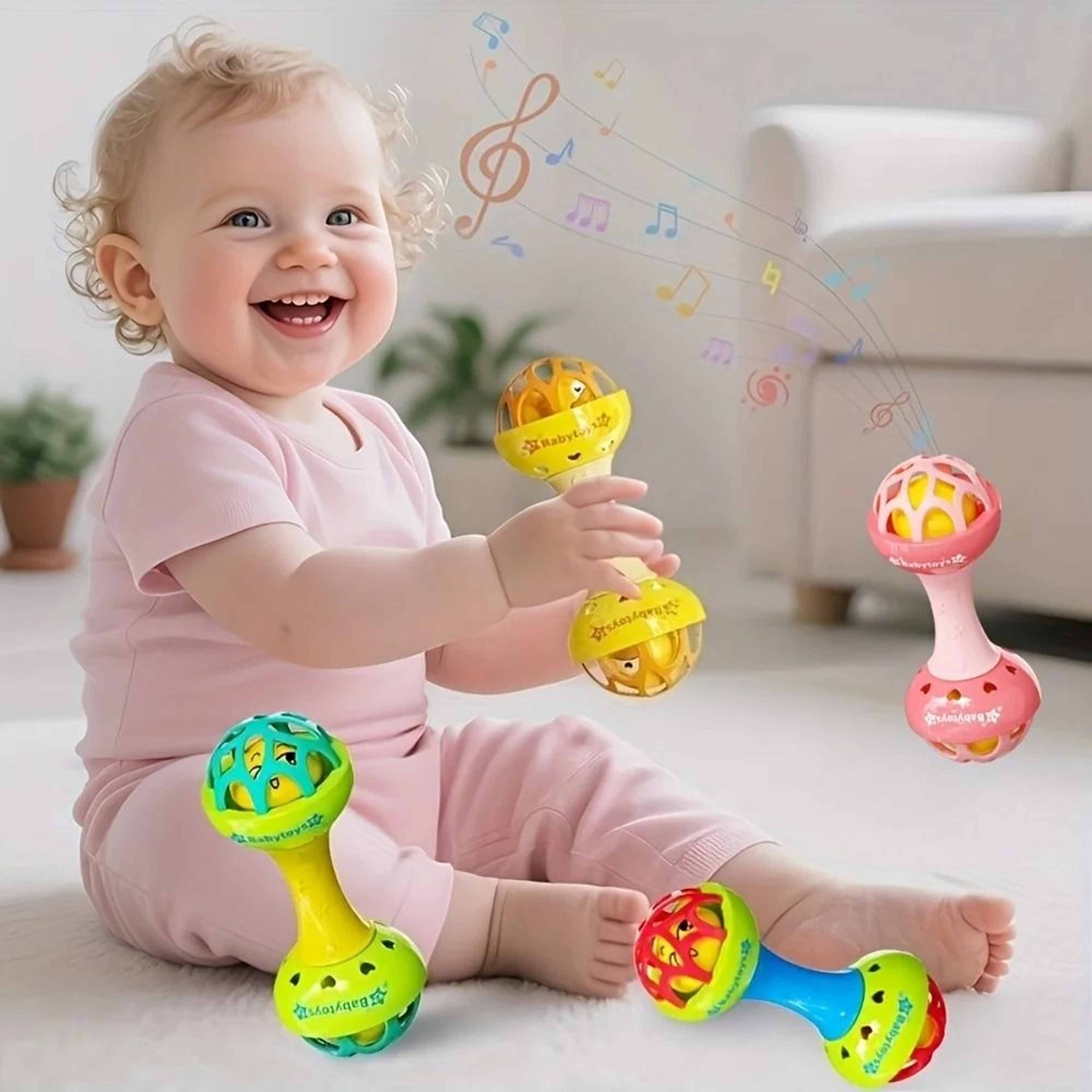 Chromatic DualCore Handbell  HighImpact Sensory Rattle  Grasping Toy 5