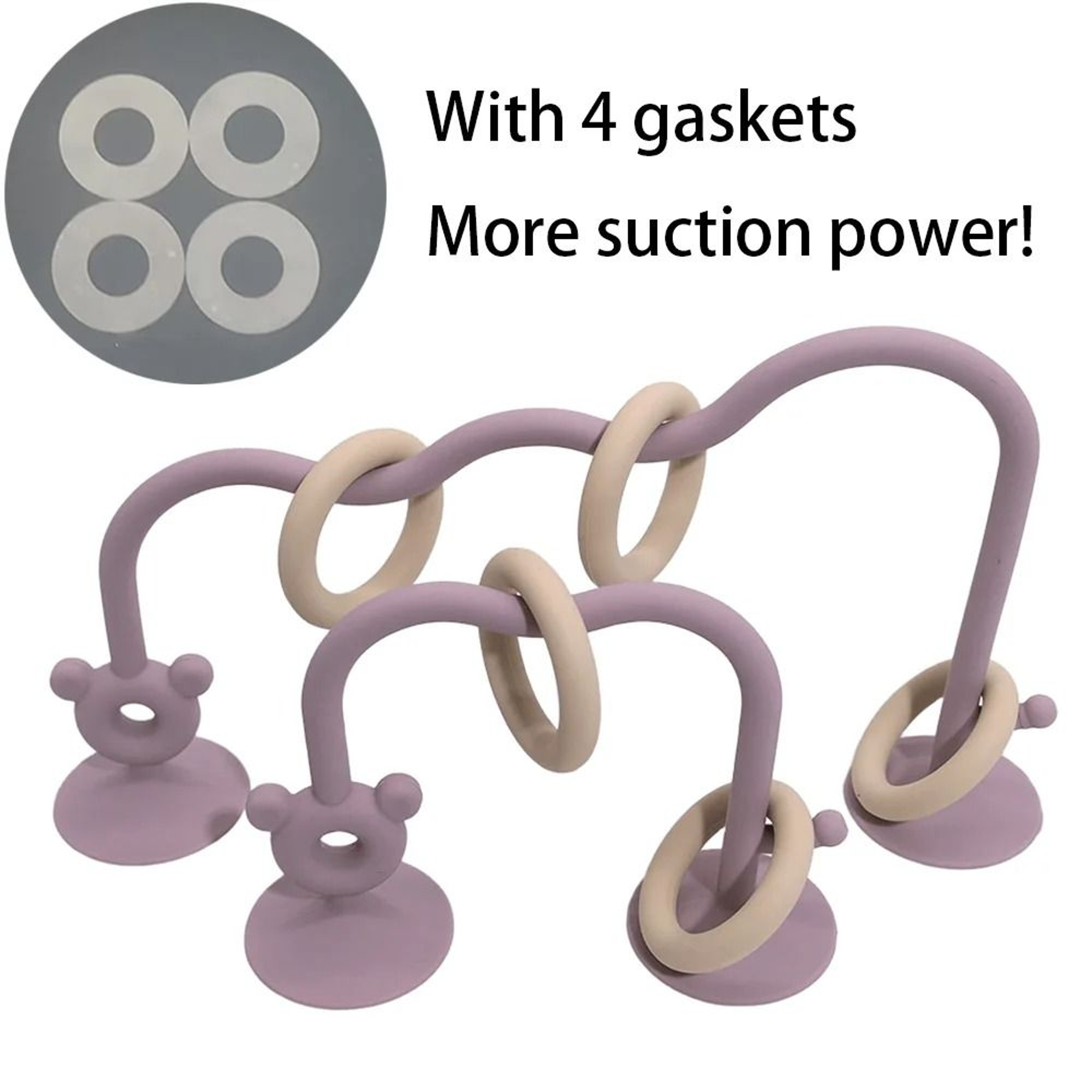 Industrial Silicone Suction Maze  HighFidelity Montessori Bead Track  Teether 7