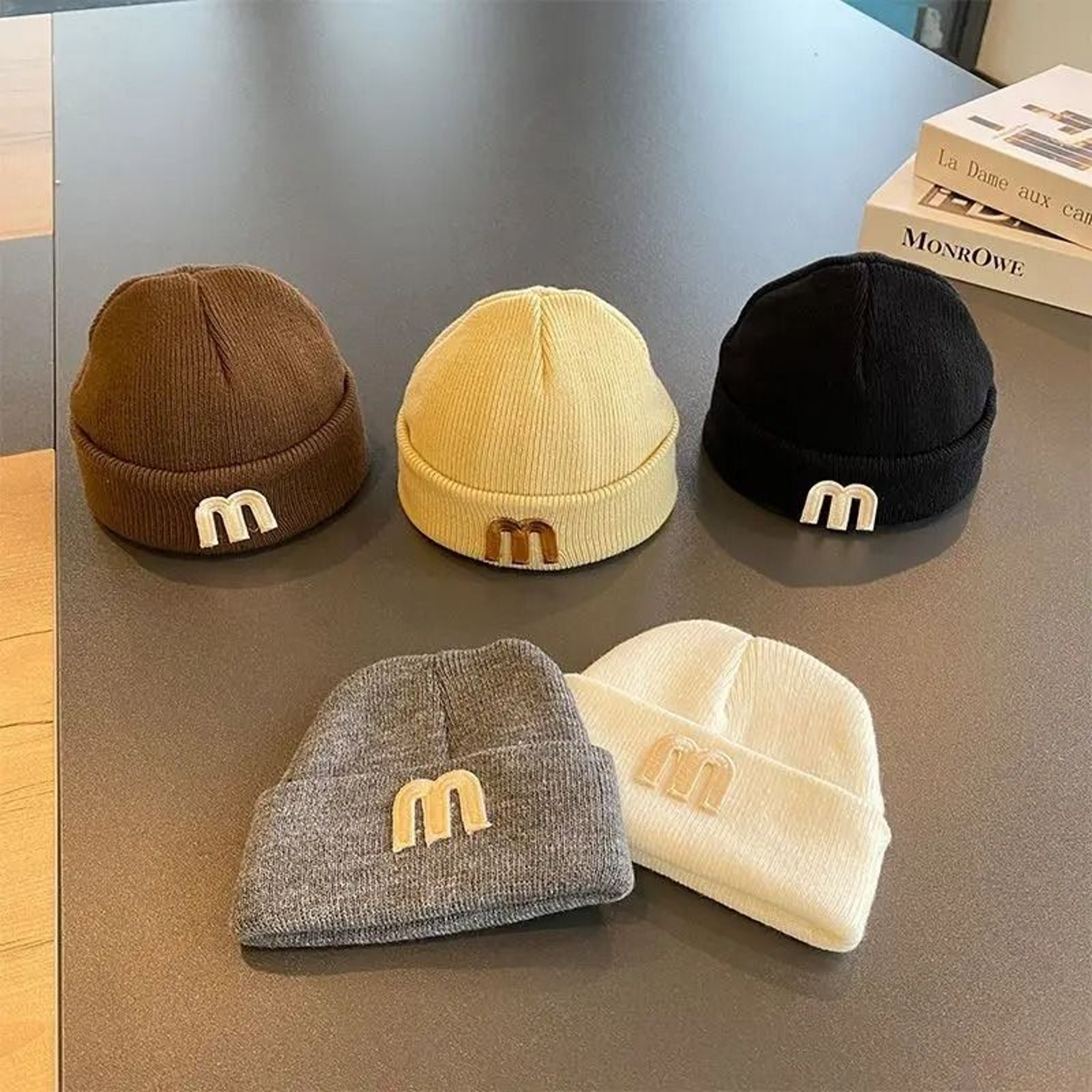 KoreanStyle Letter Knit Beanie  Premium Woolen Skull Cap For Infants 0