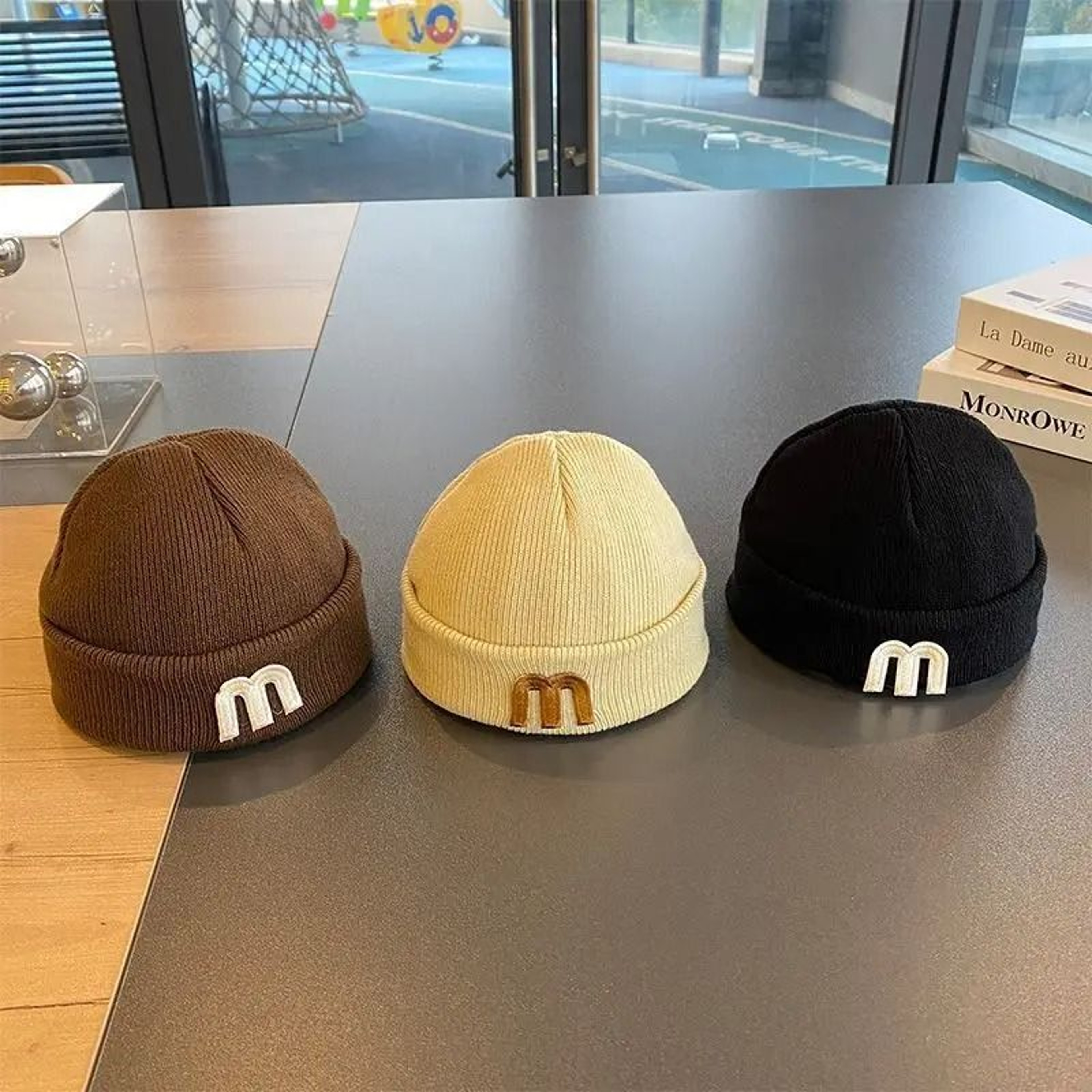 KoreanStyle Letter Knit Beanie  Premium Woolen Skull Cap For Infants 2