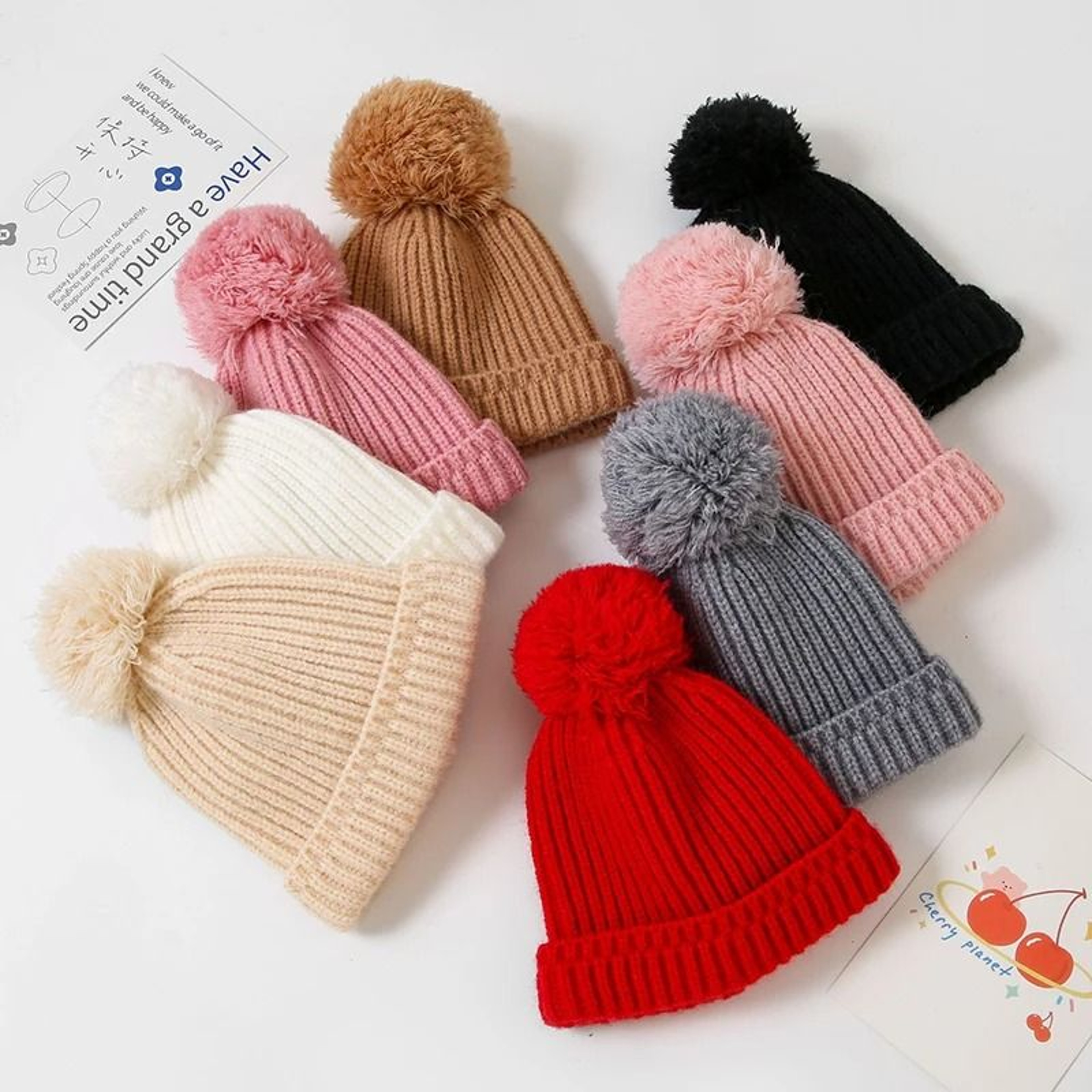 Elite Pompom Crochet Beanie  Premium Knitted Thermal Headwrap For Newborns 3