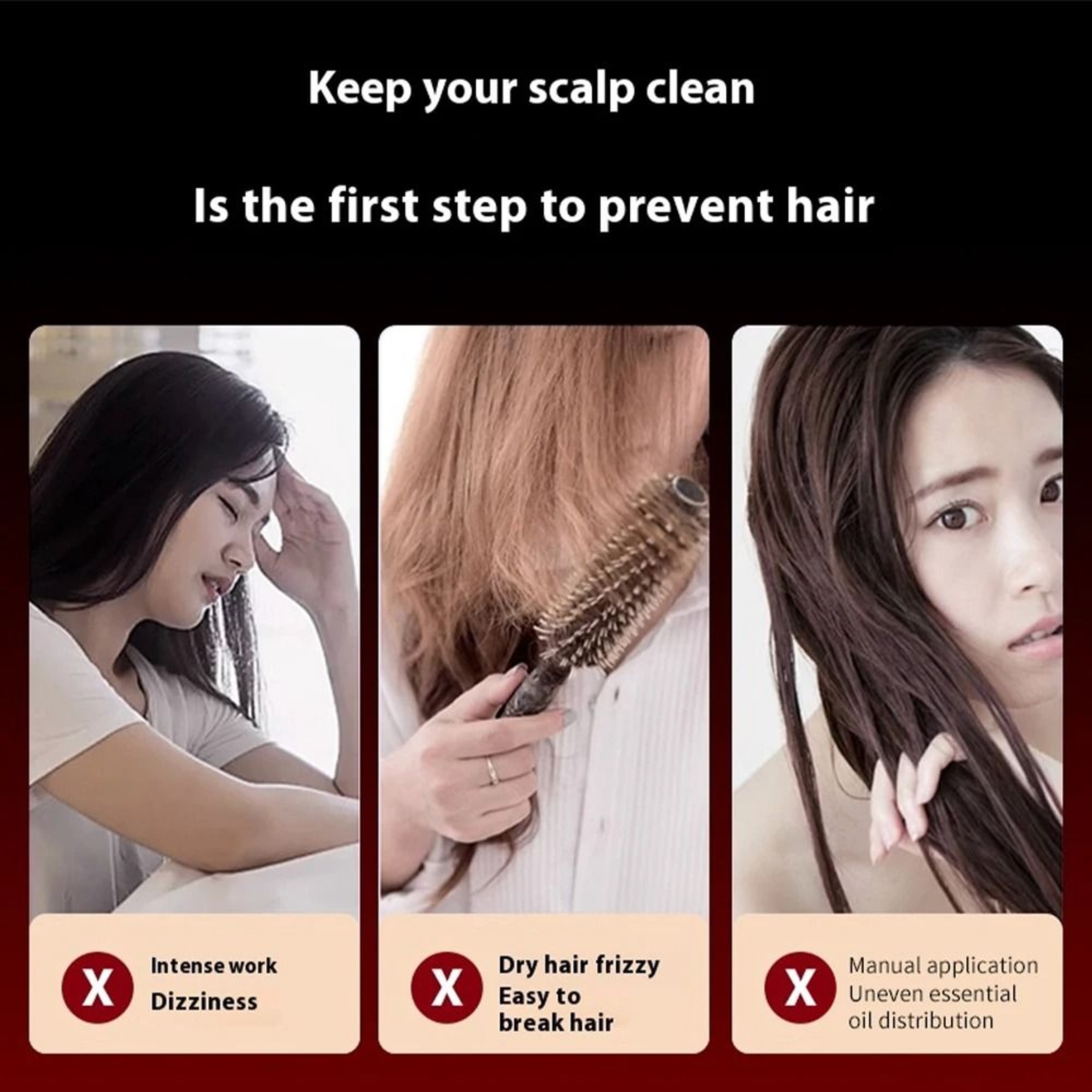 Red Light Scalp Therapy System  Premium Vibration Massage Comb  Liquid Applicator 2