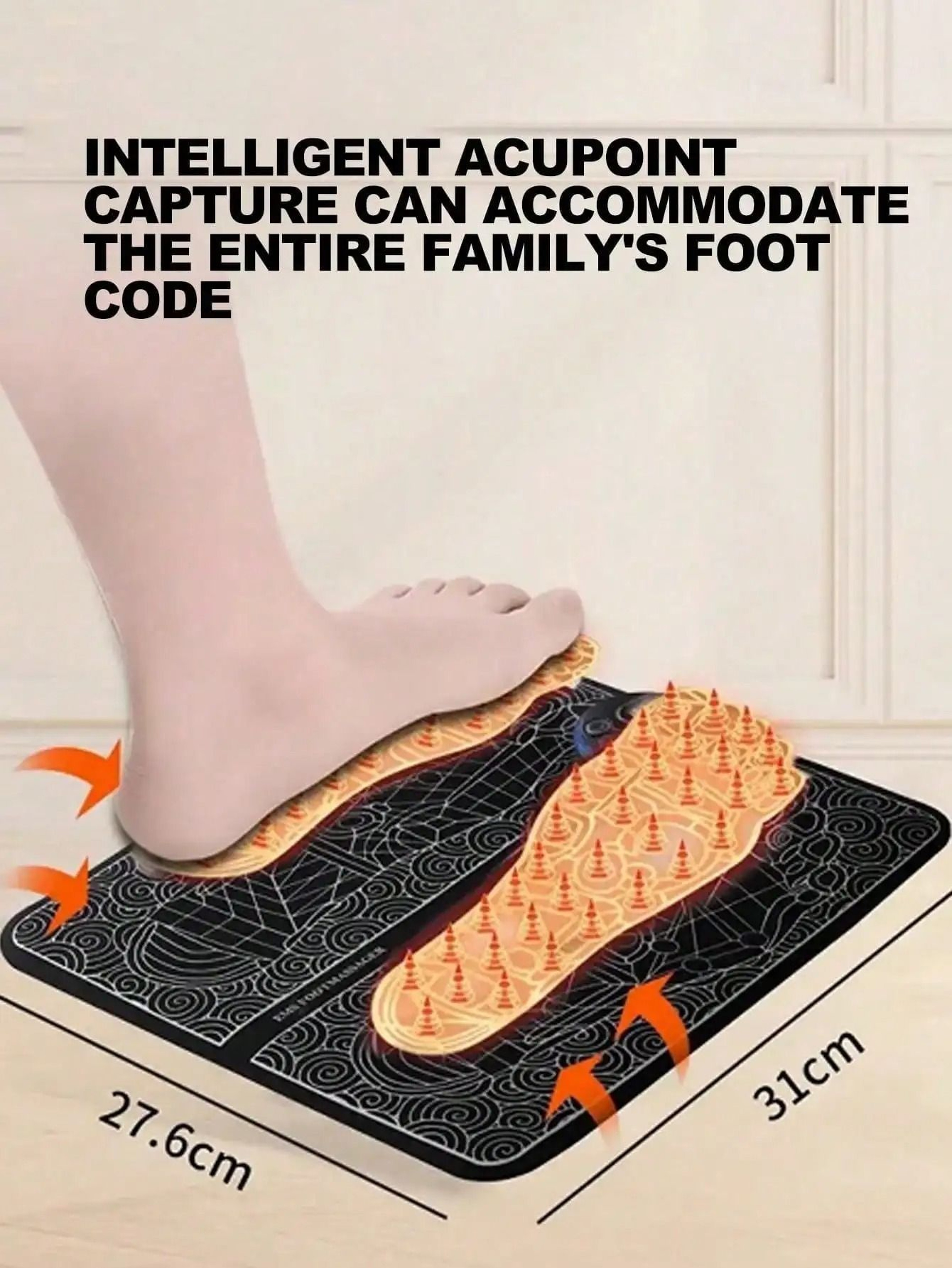 EMS Pulse Foot Therapy System  Premium Acupoint Massage Machine  Physical Therapy Pad 2