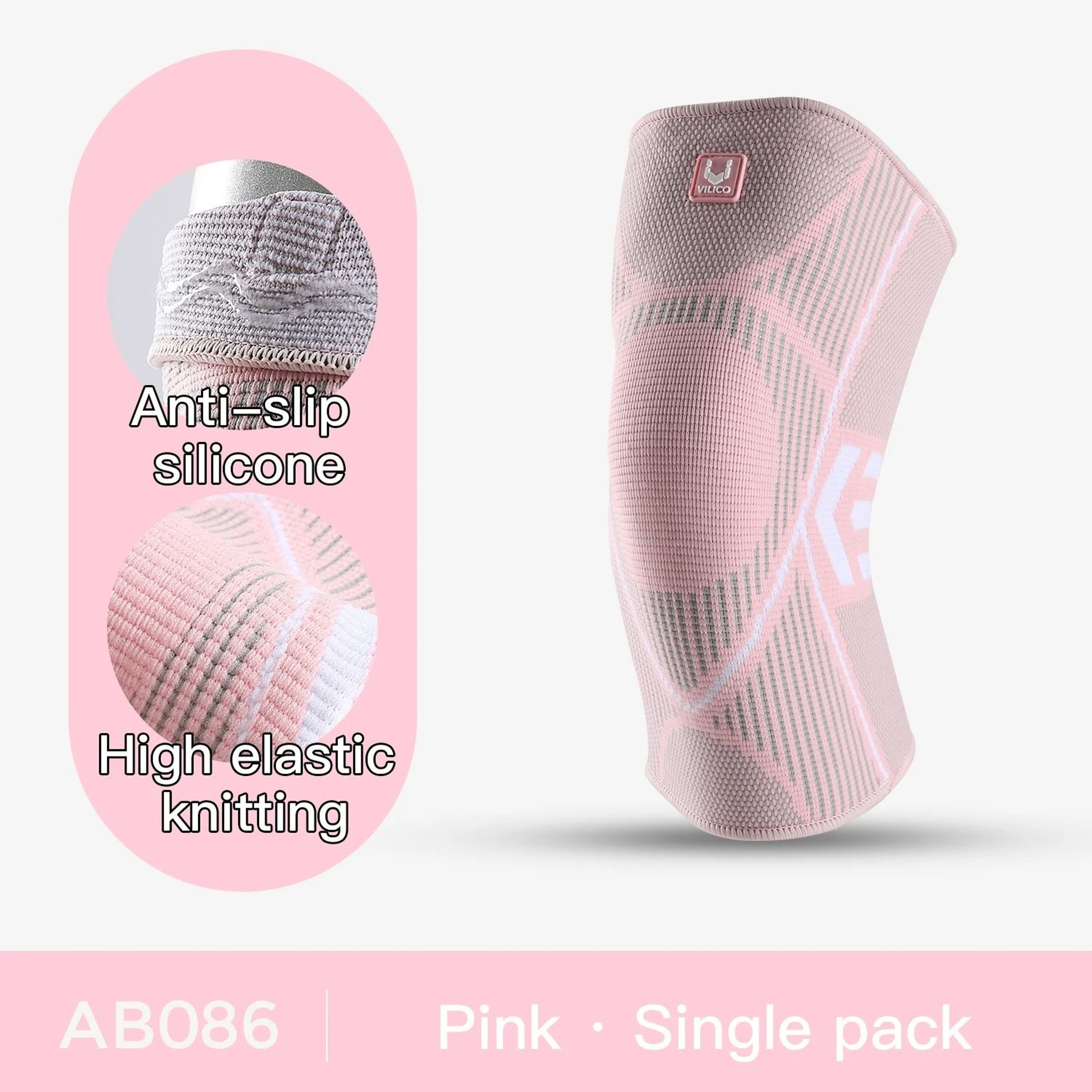 Professional Compression Knee System  Premium AntiSlip Silicone Support Brace 6