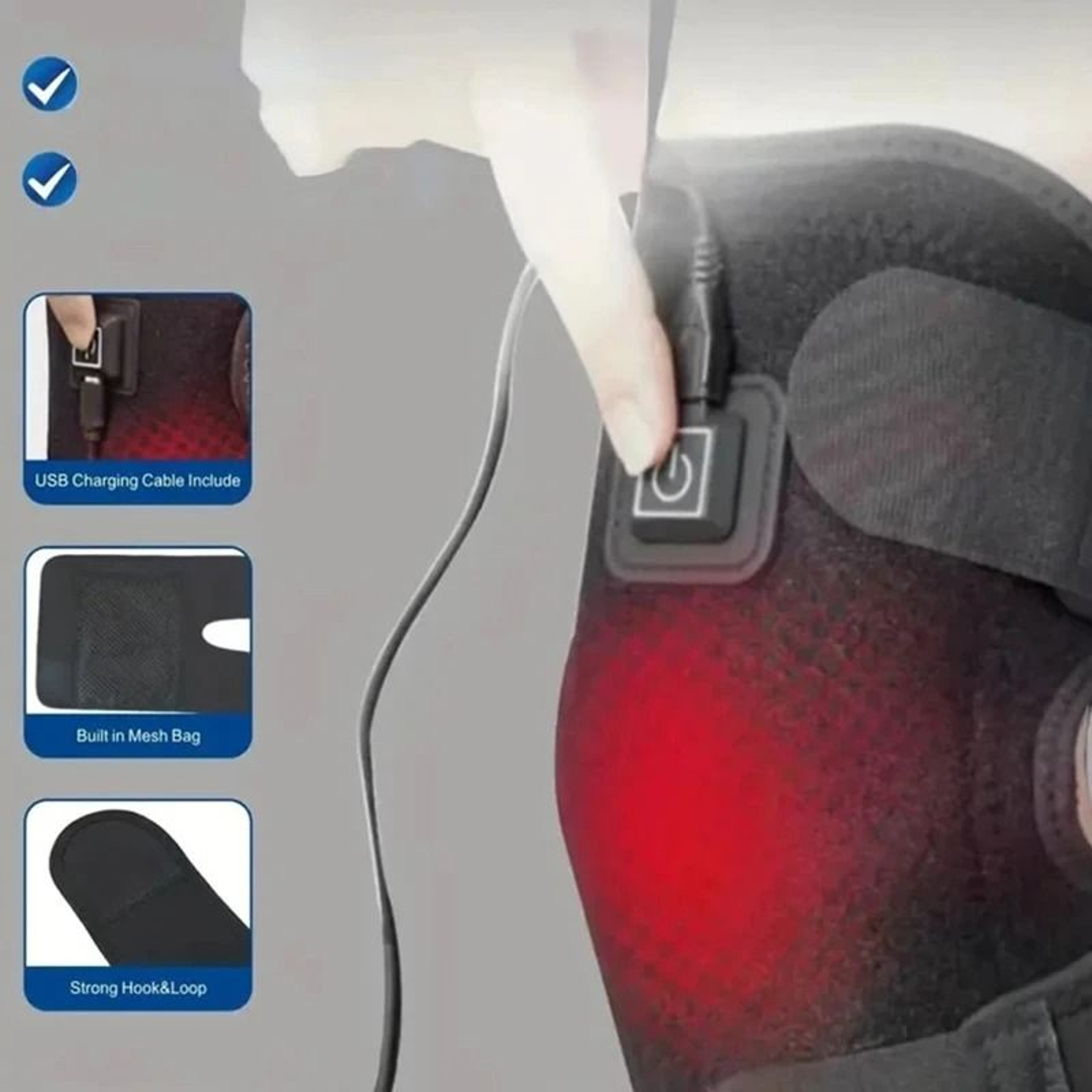 USB Electric Knee Heating System  Premium Adjustable Thermal Joint Support 1