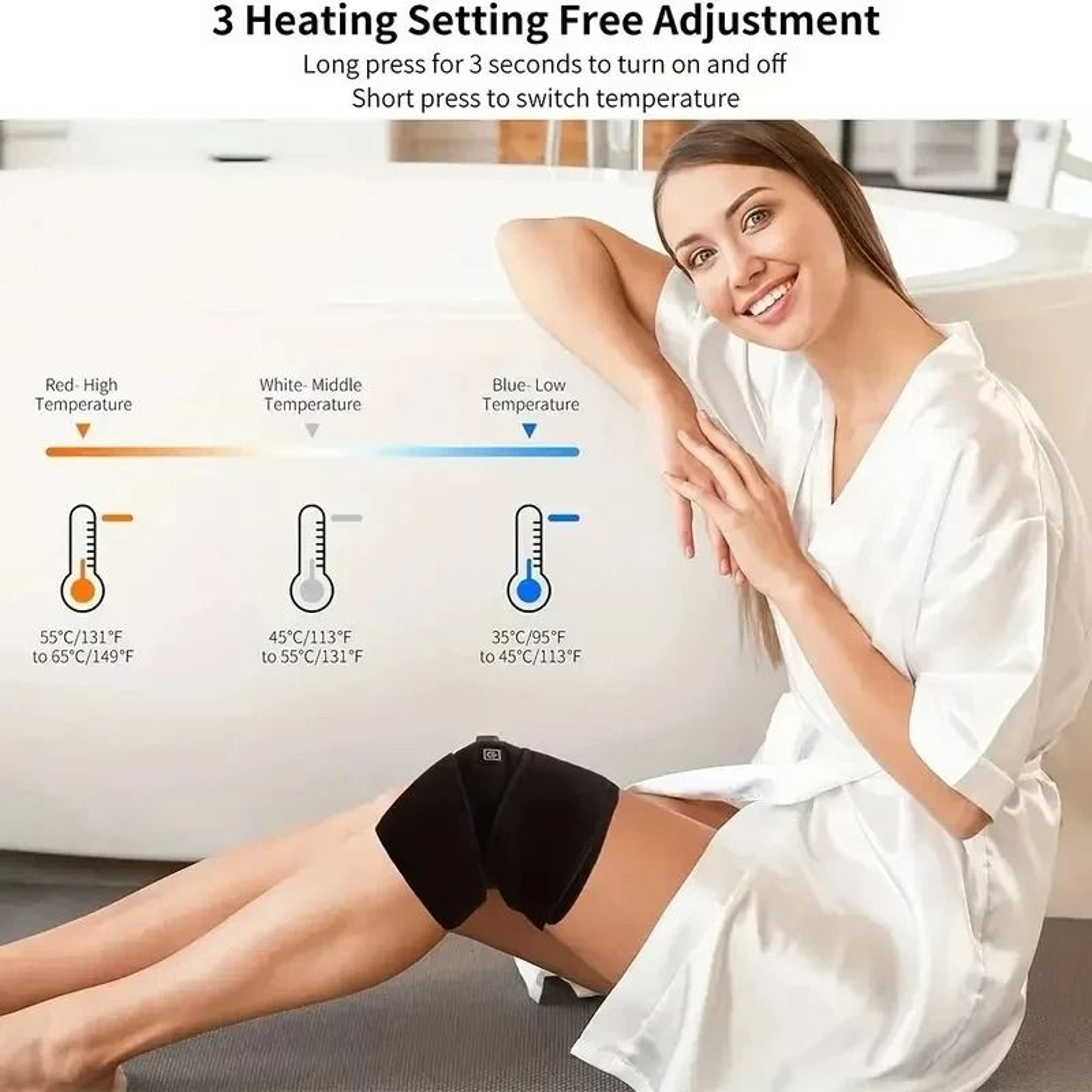 USB Electric Knee Heating System  Premium Adjustable Thermal Joint Support 2