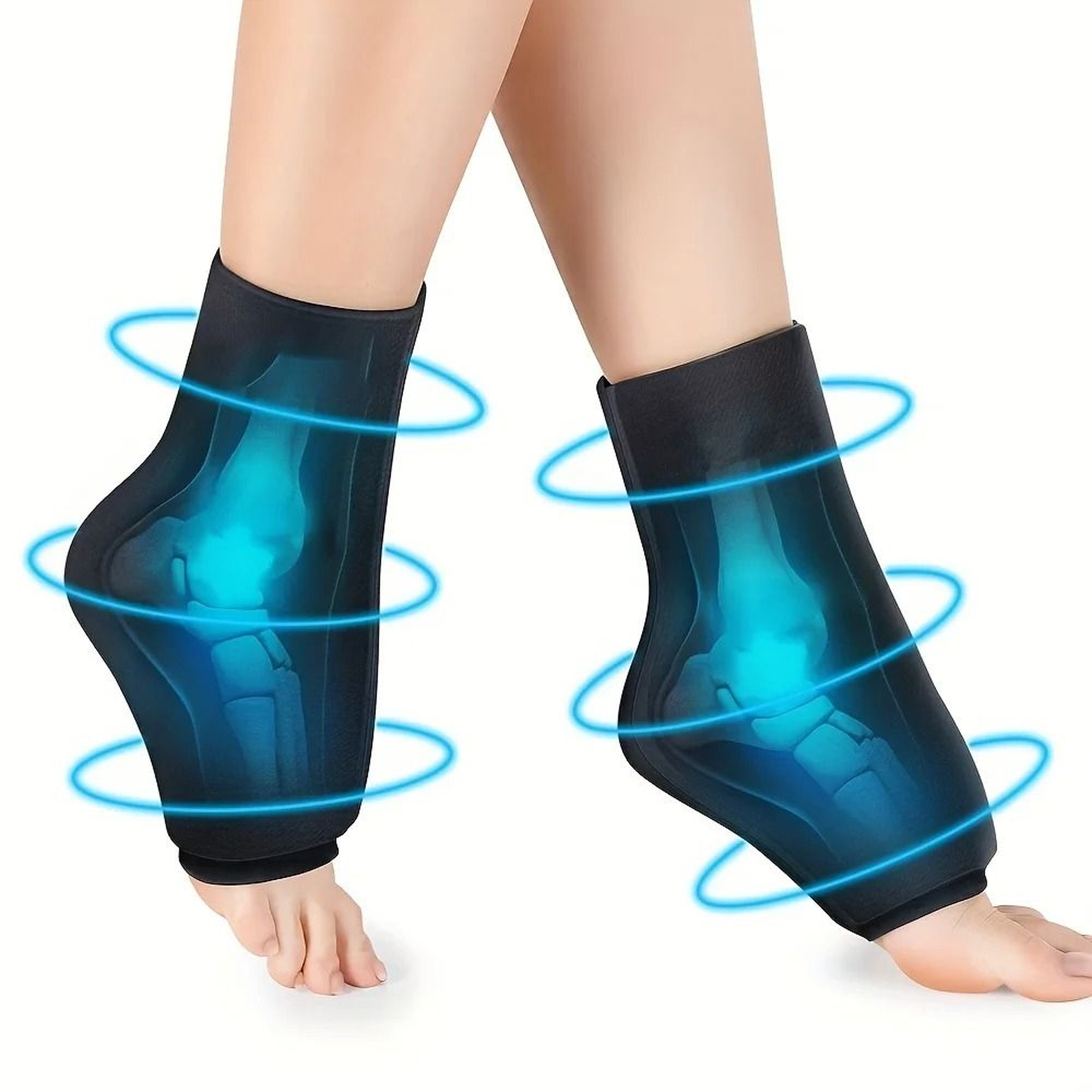 AeroCompression Kinetic Recovery System  Premium Stretchable Ankle Ice Pack Wrap 0