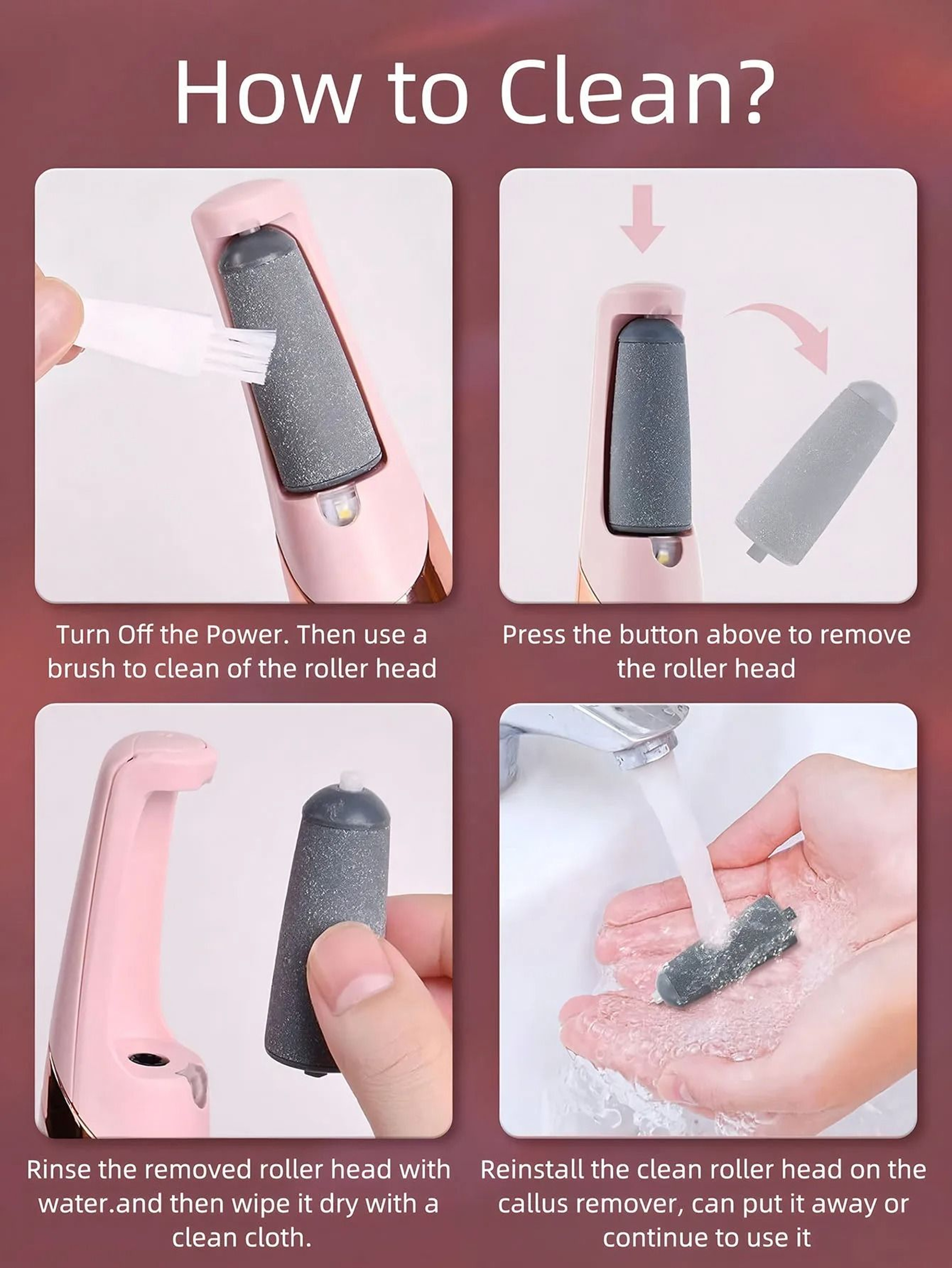 AeroBuff Dermal Restoration System Premium Electric Foot Grinder And Callus Remover 5