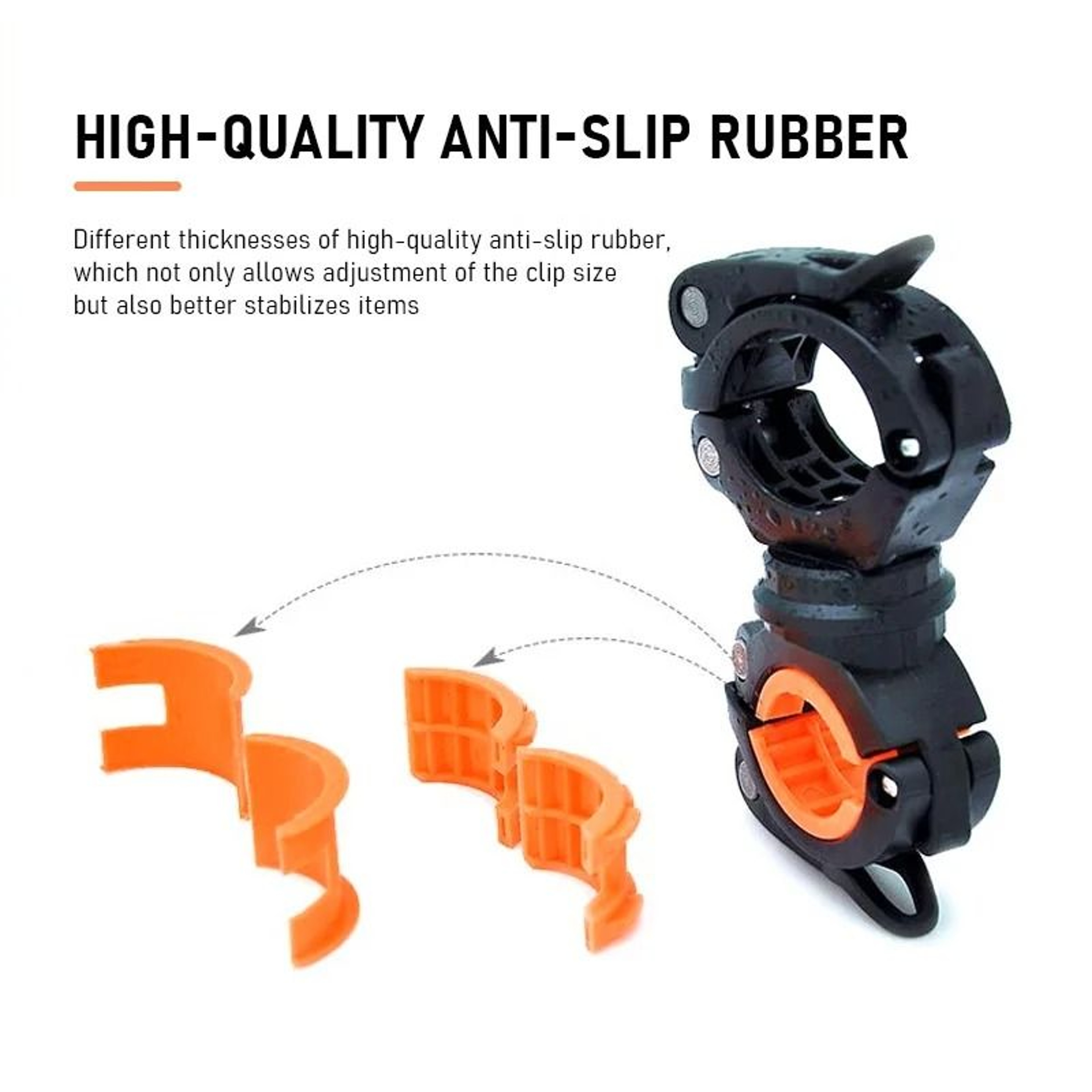 360 Rotatable Bicycle Flashlight Holder And QuickRelease Headlight Mount 0