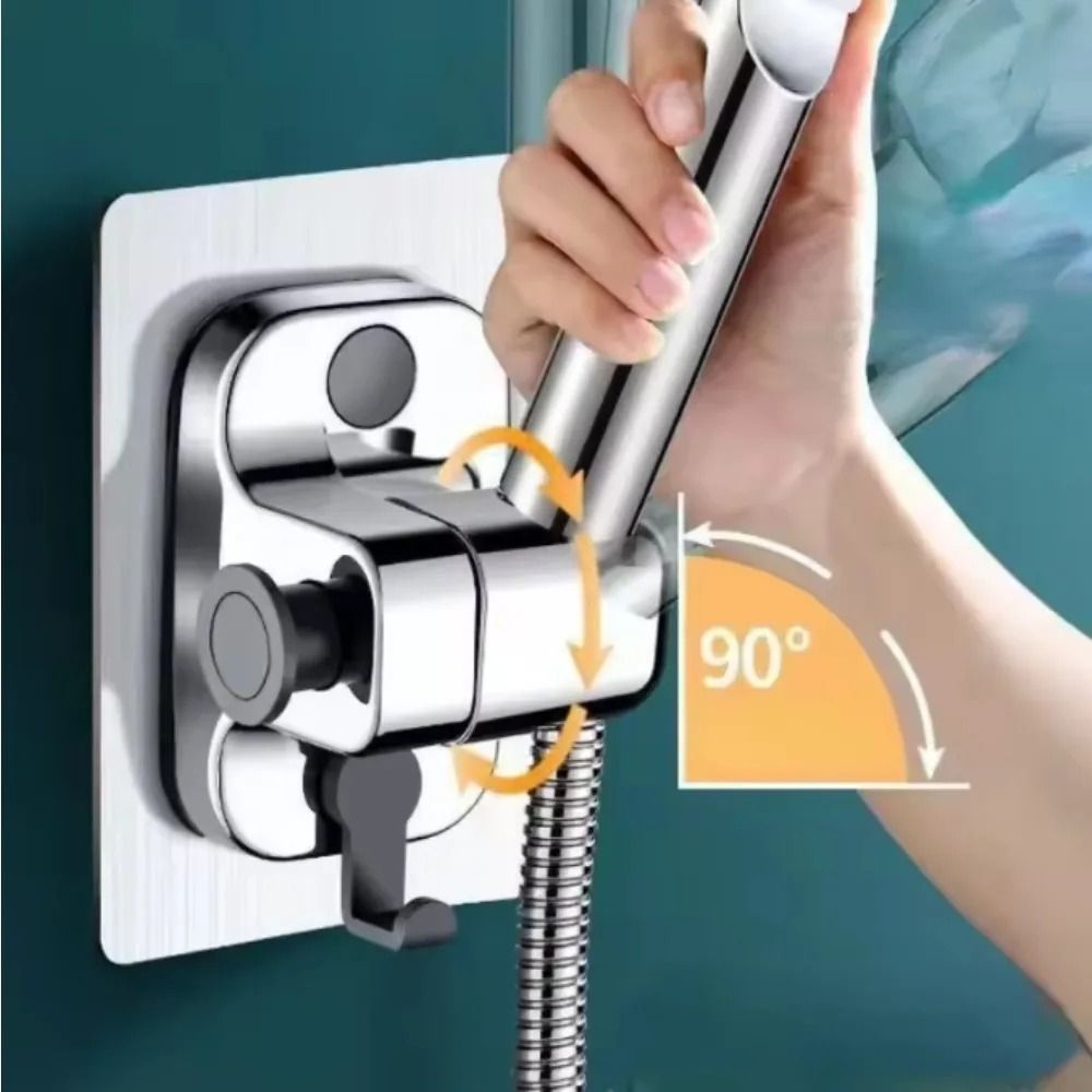 360 Adjustable Shower Head Holder And HighPerformance SelfAdhesive Handheld Bracket 0