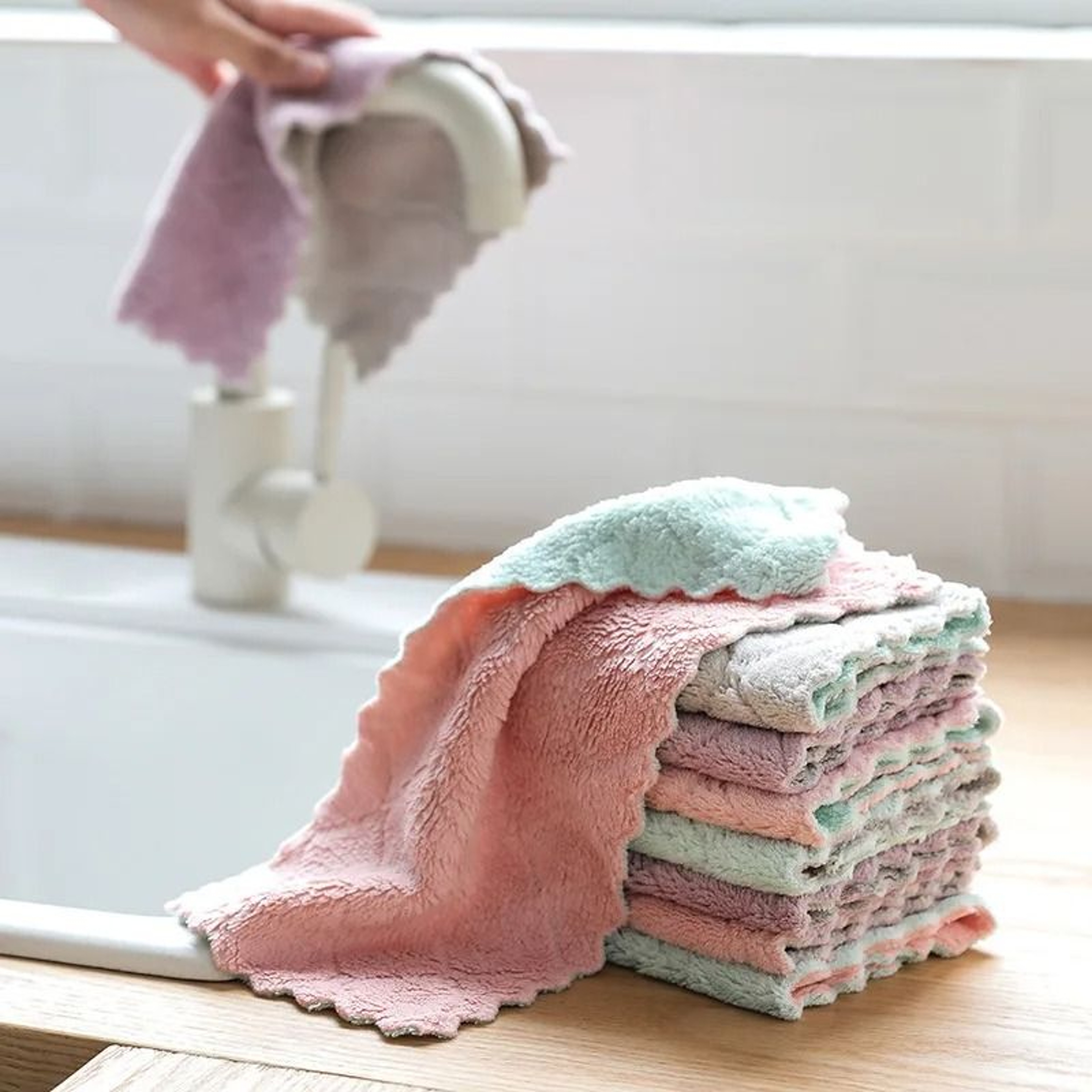 AntiGrease Microfiber Fish Scale Wiping Cloth 7