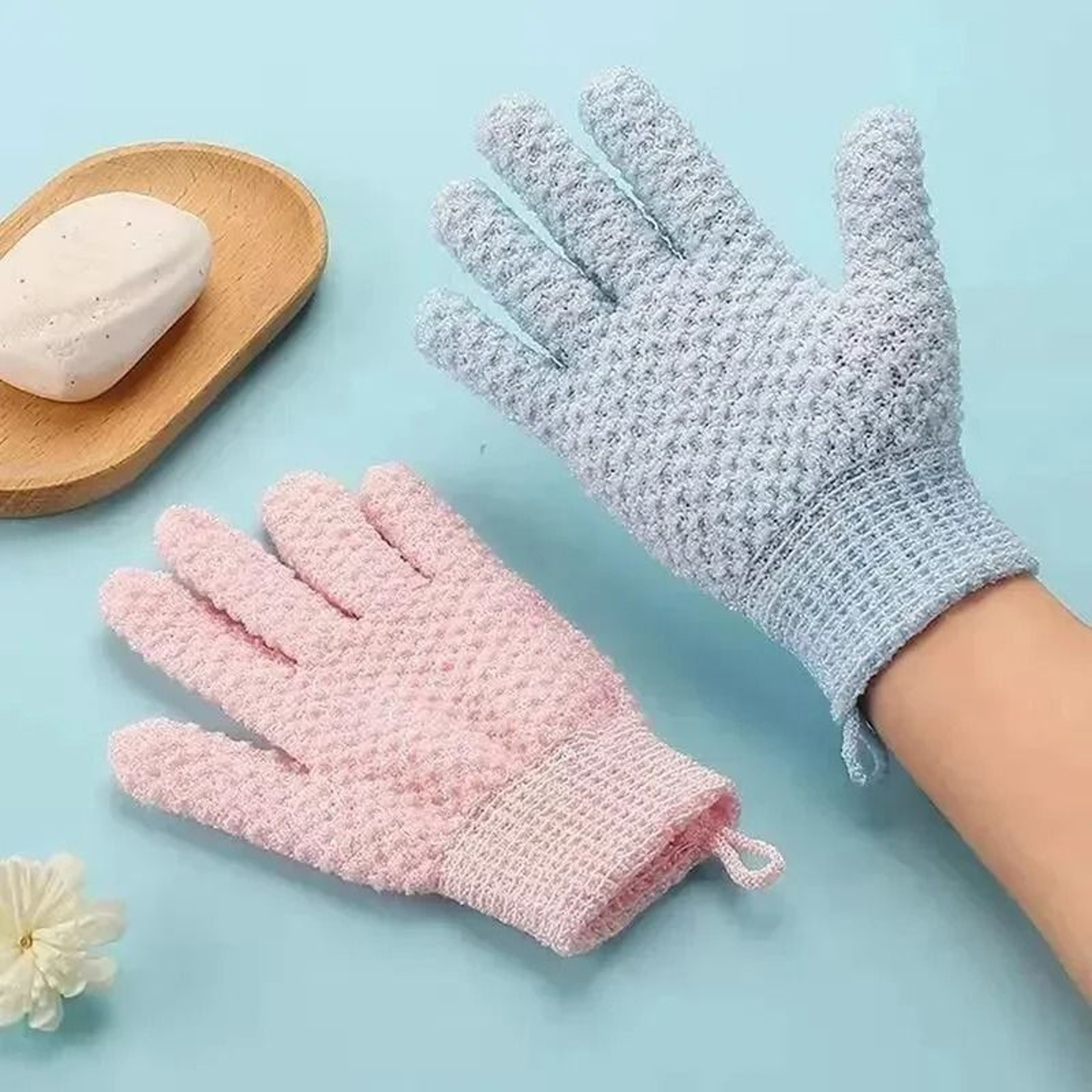 Creative Five Finger Exfoliating Bath Glove And High Performance Body Massage Architecture 3