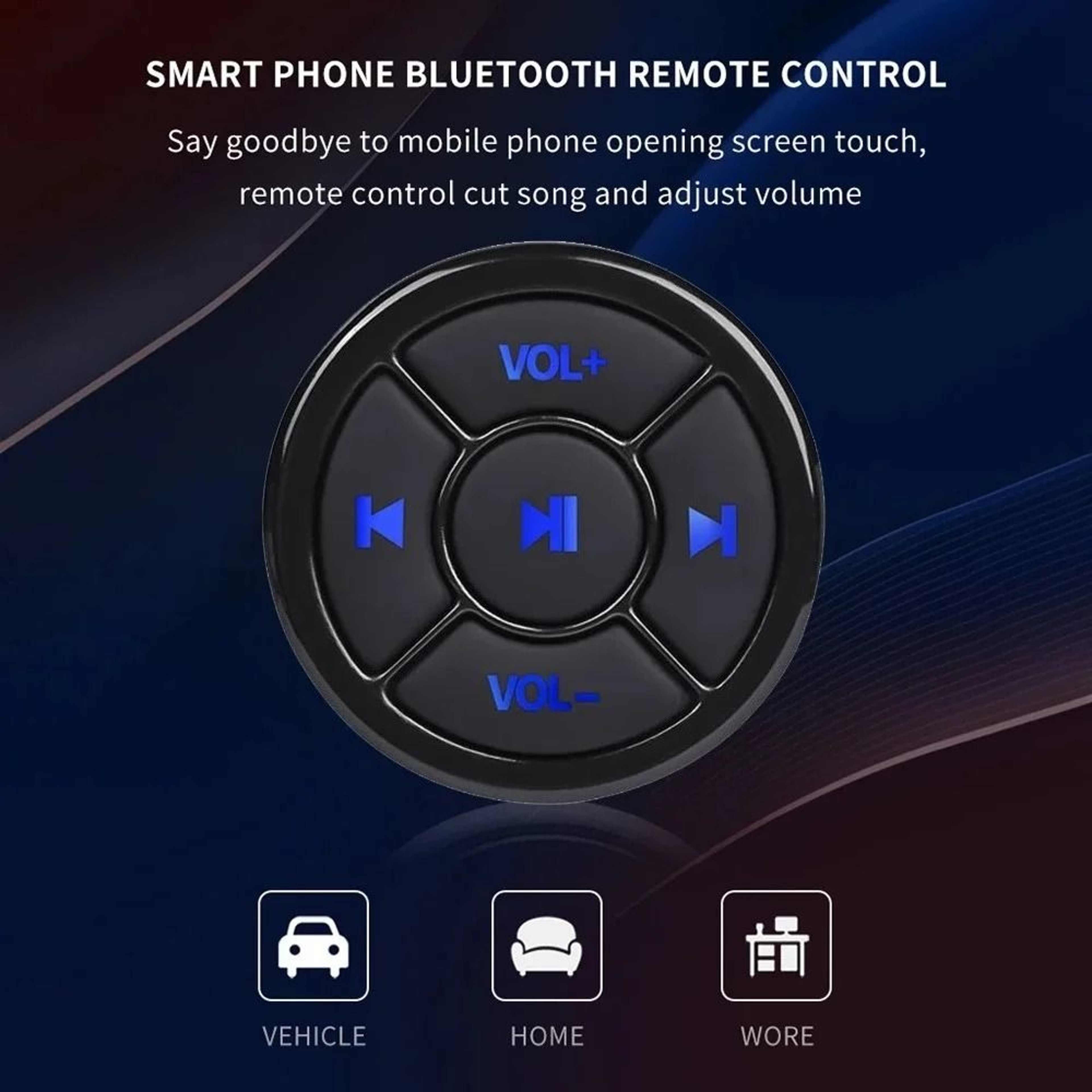 Wireless Bluetooth 50 Universal Steering Wheel Remote Control Hub 3