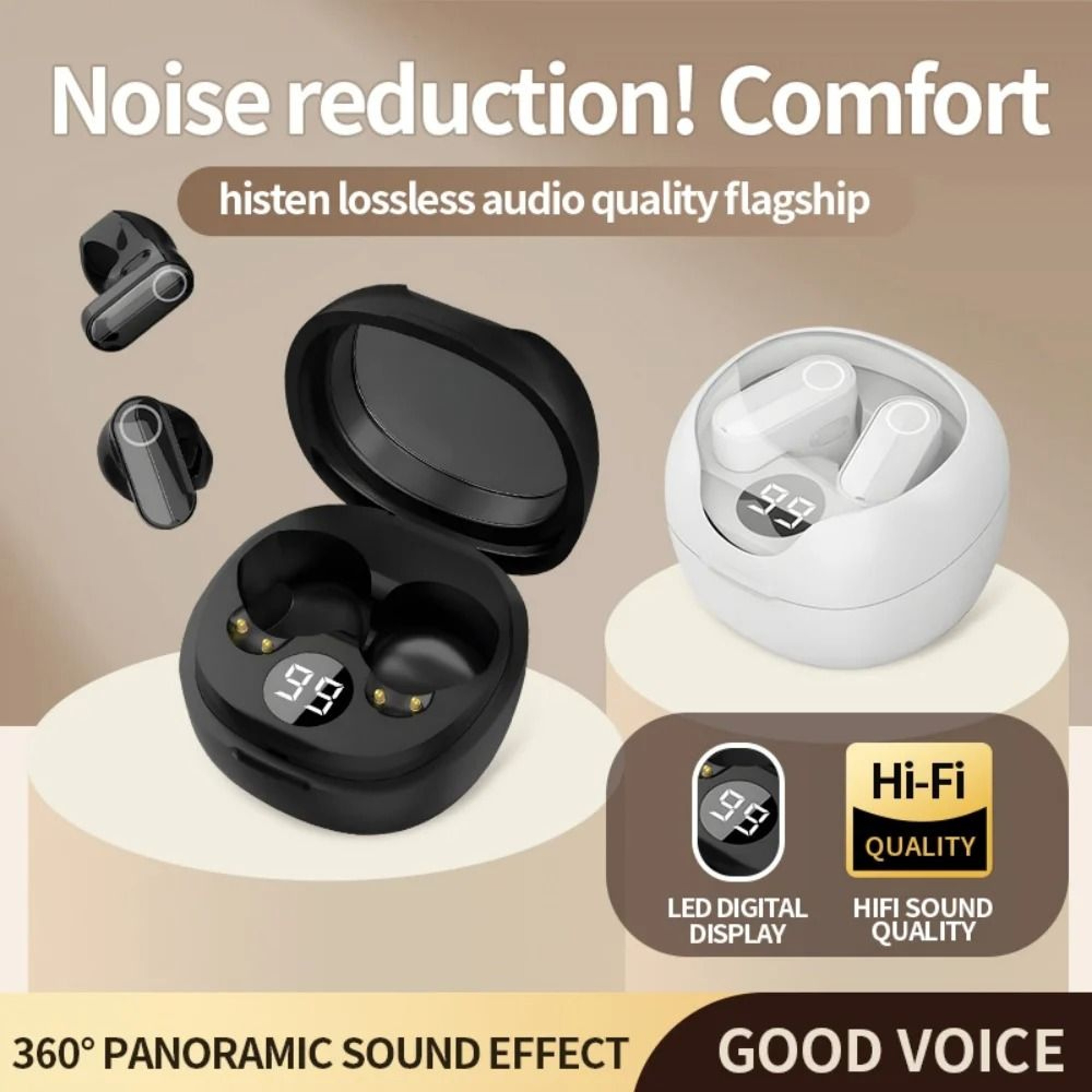 HighFidelity Bluetooth 54 TWS Wireless Headphones And NoiseCancelling Sport Hub 0
