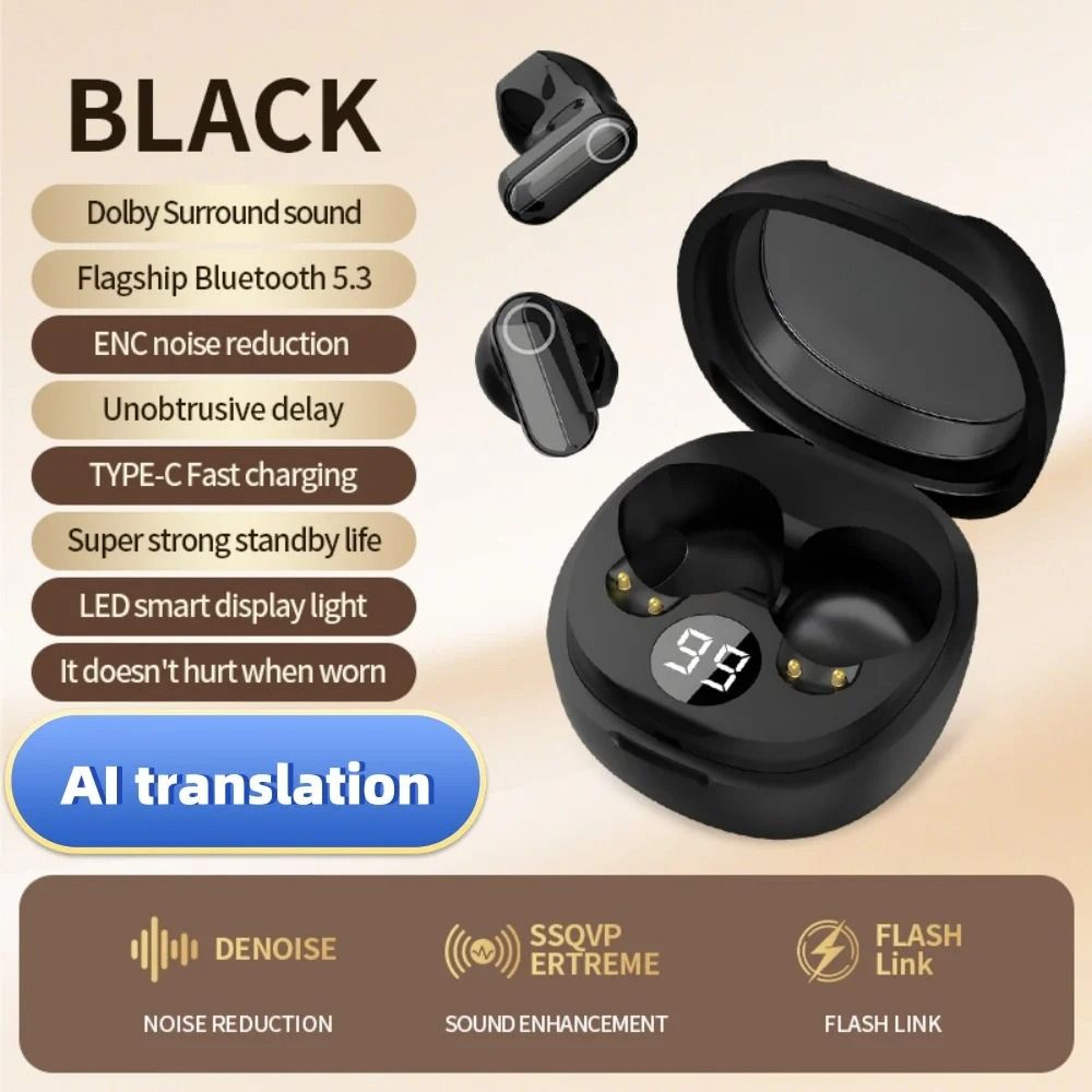 HighFidelity Bluetooth 54 TWS Wireless Headphones And NoiseCancelling Sport Hub 9