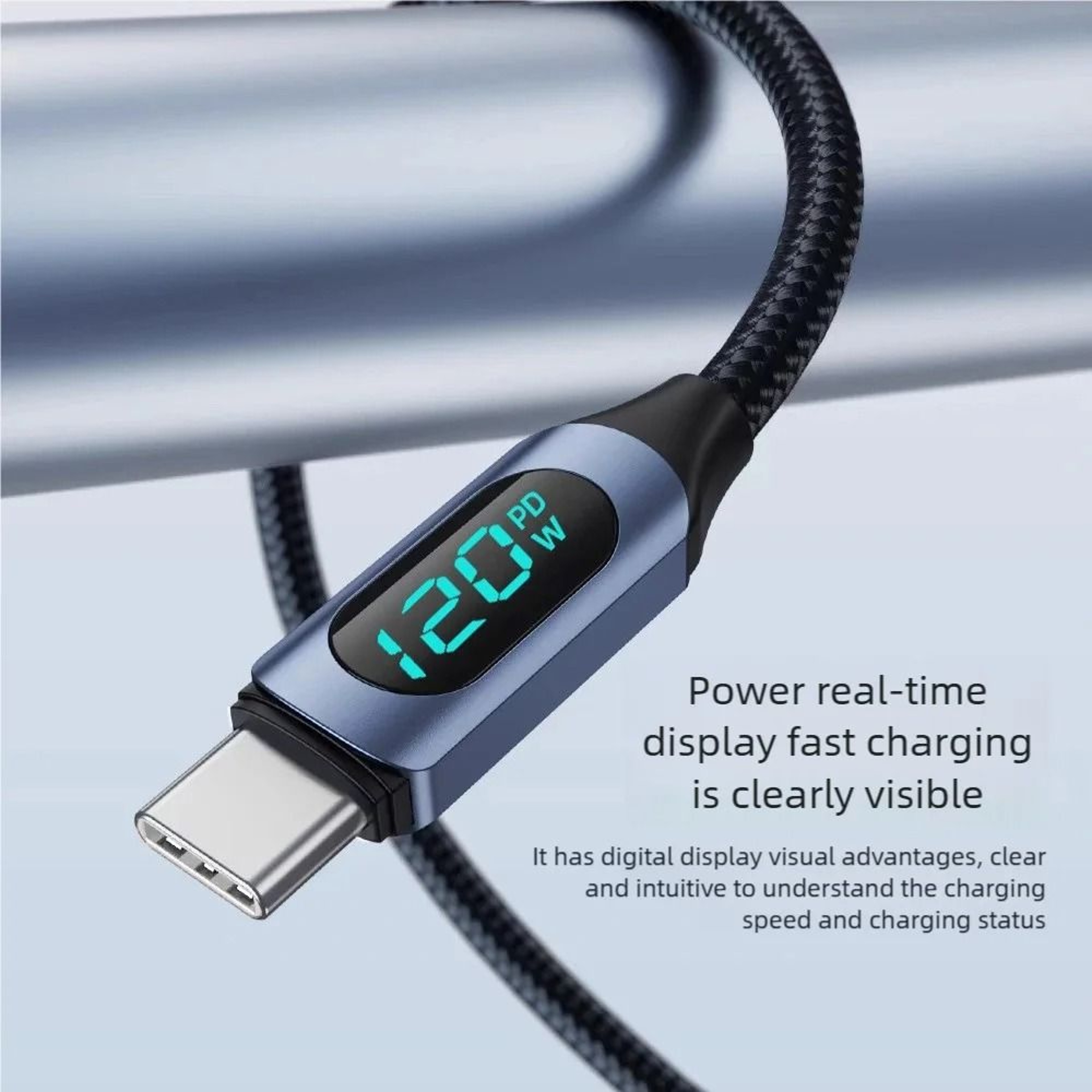 120W HighFidelity MultiLink USBC To USBC And USBA Data Cord 4