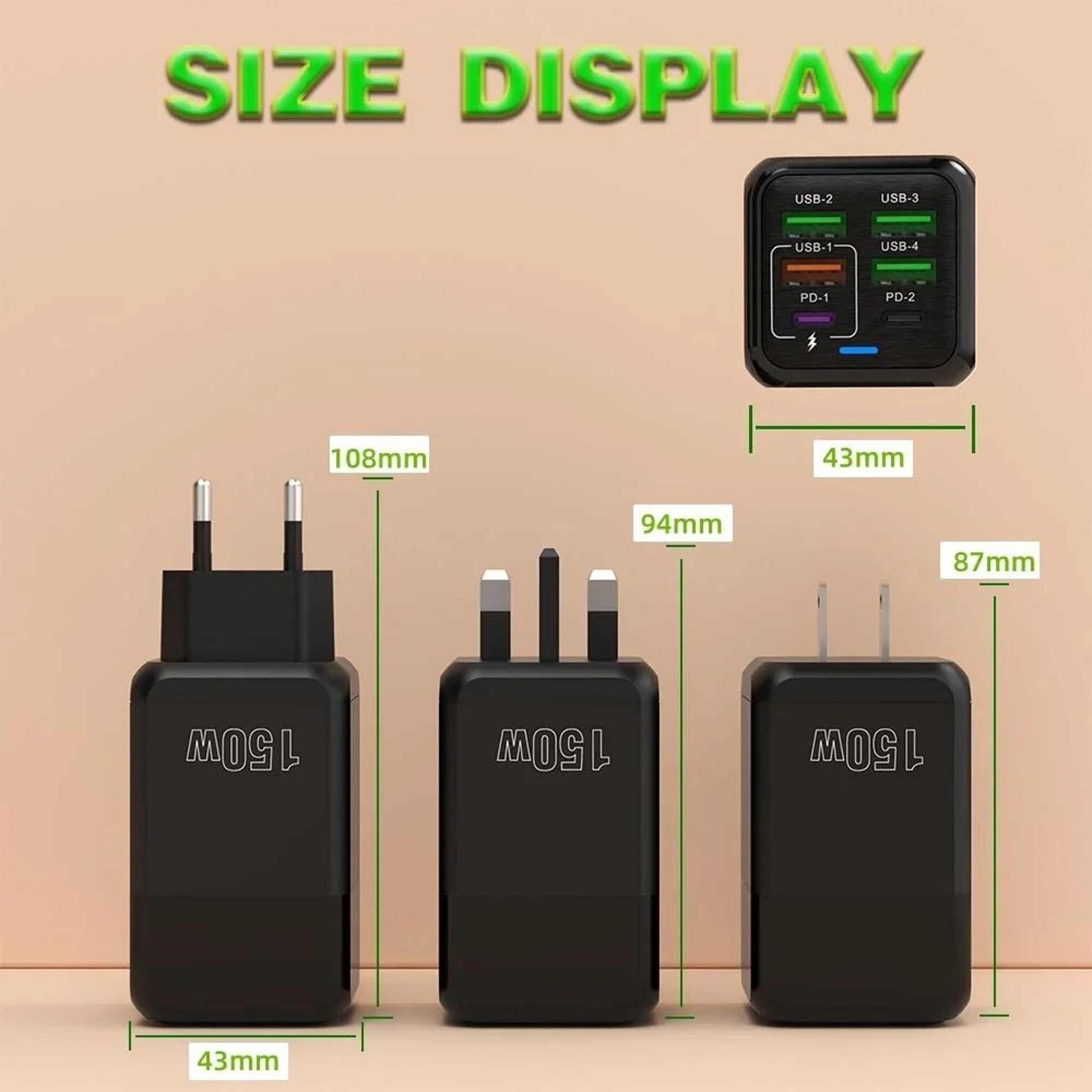 HighPower 150W 6Port MultiDevice Charging Station 5