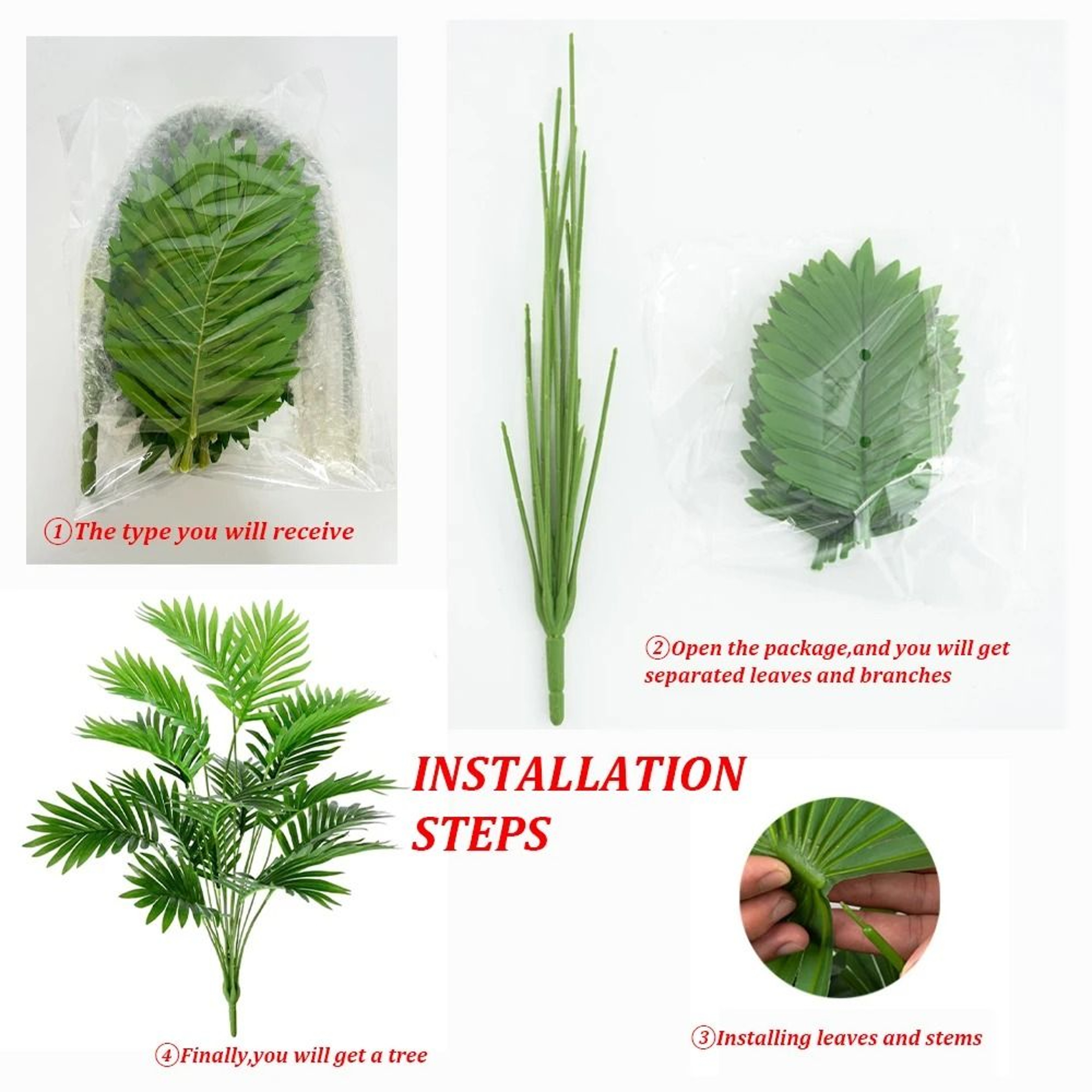 Premium 24Leaf Artificial Areca Palm Tree With Pot 5