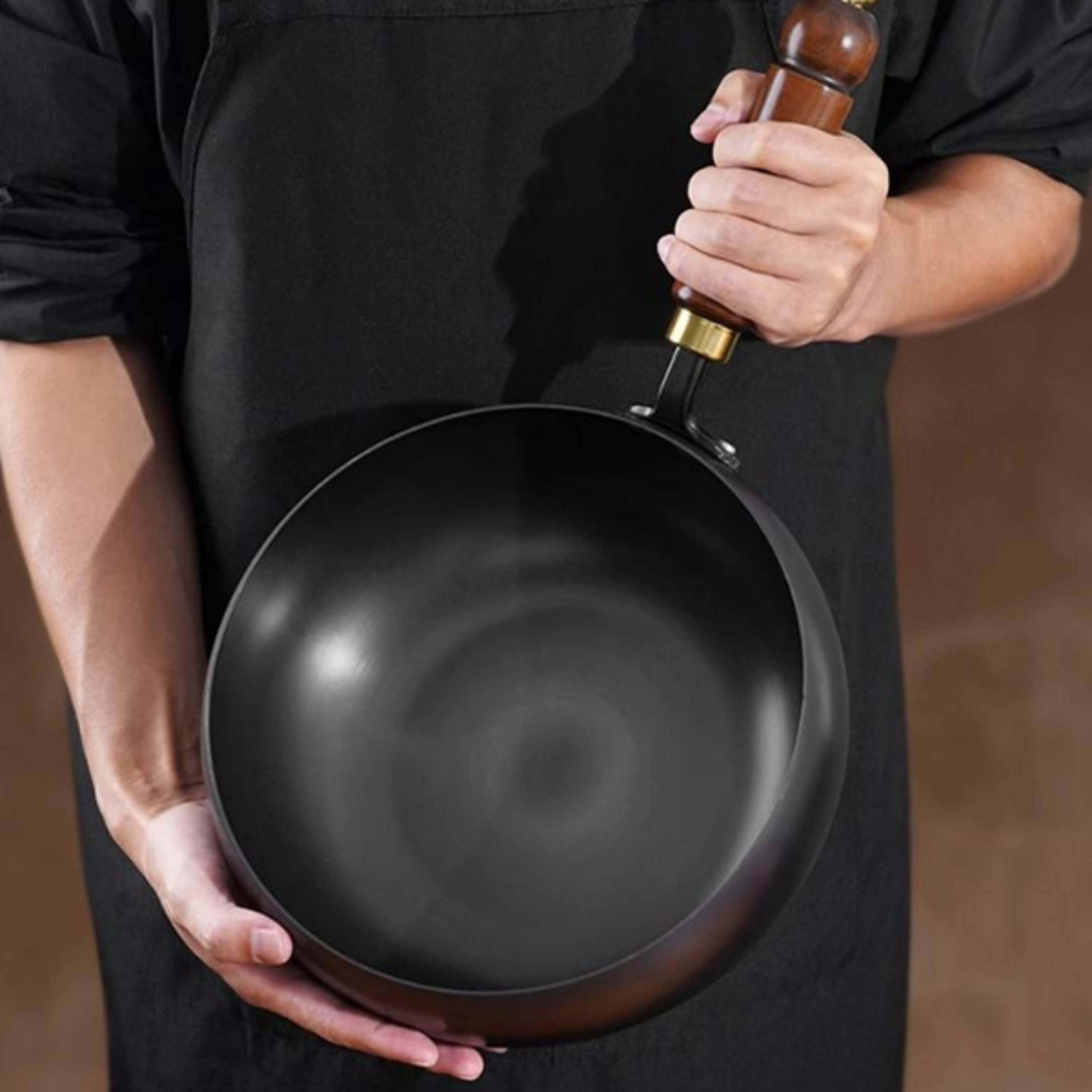 Big Belly Pot Deepened Non Stick Iron Pot Flat Bottom Frying Pan with Lid