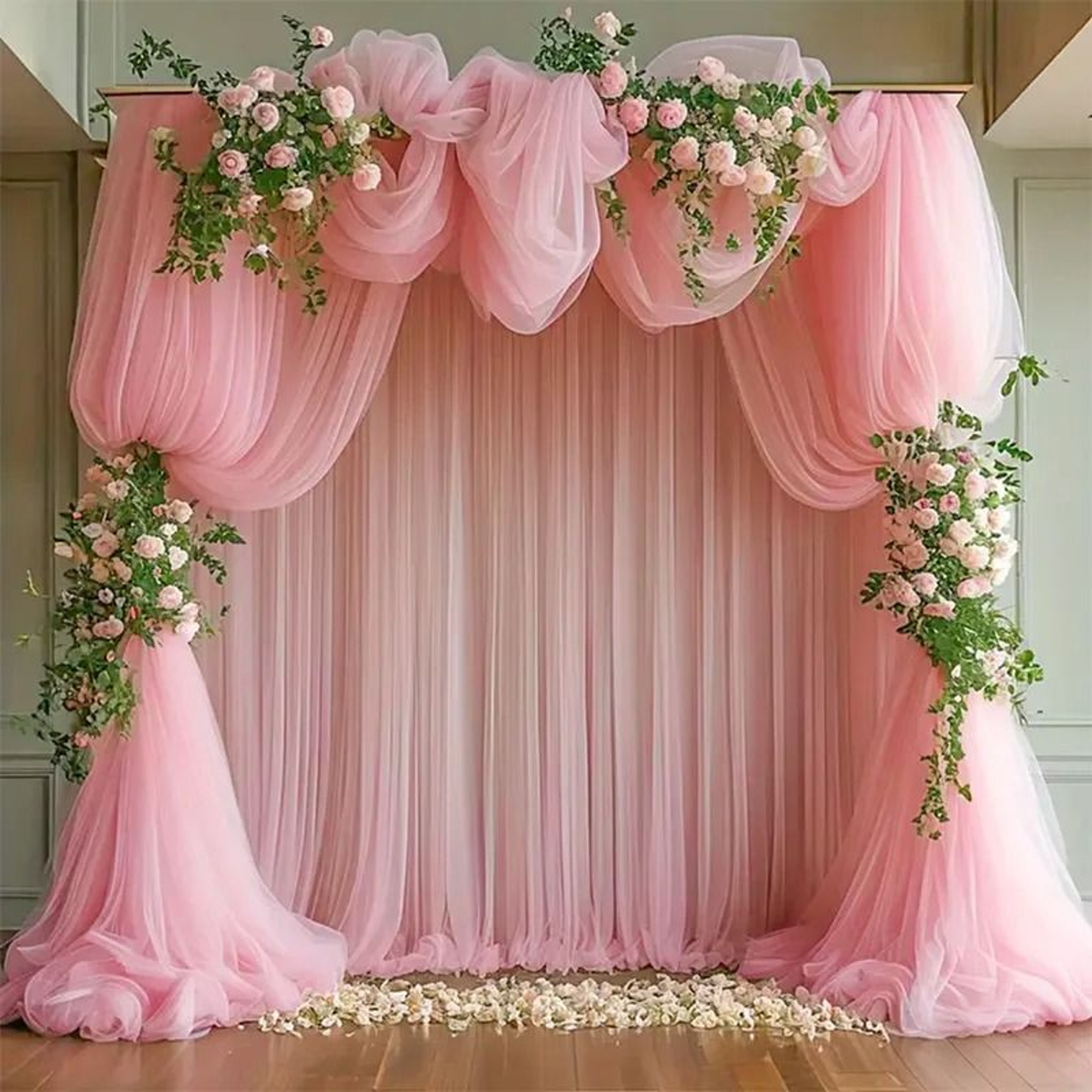 Gauze Table Runner Sheer Arch Wedding Table Setting 8