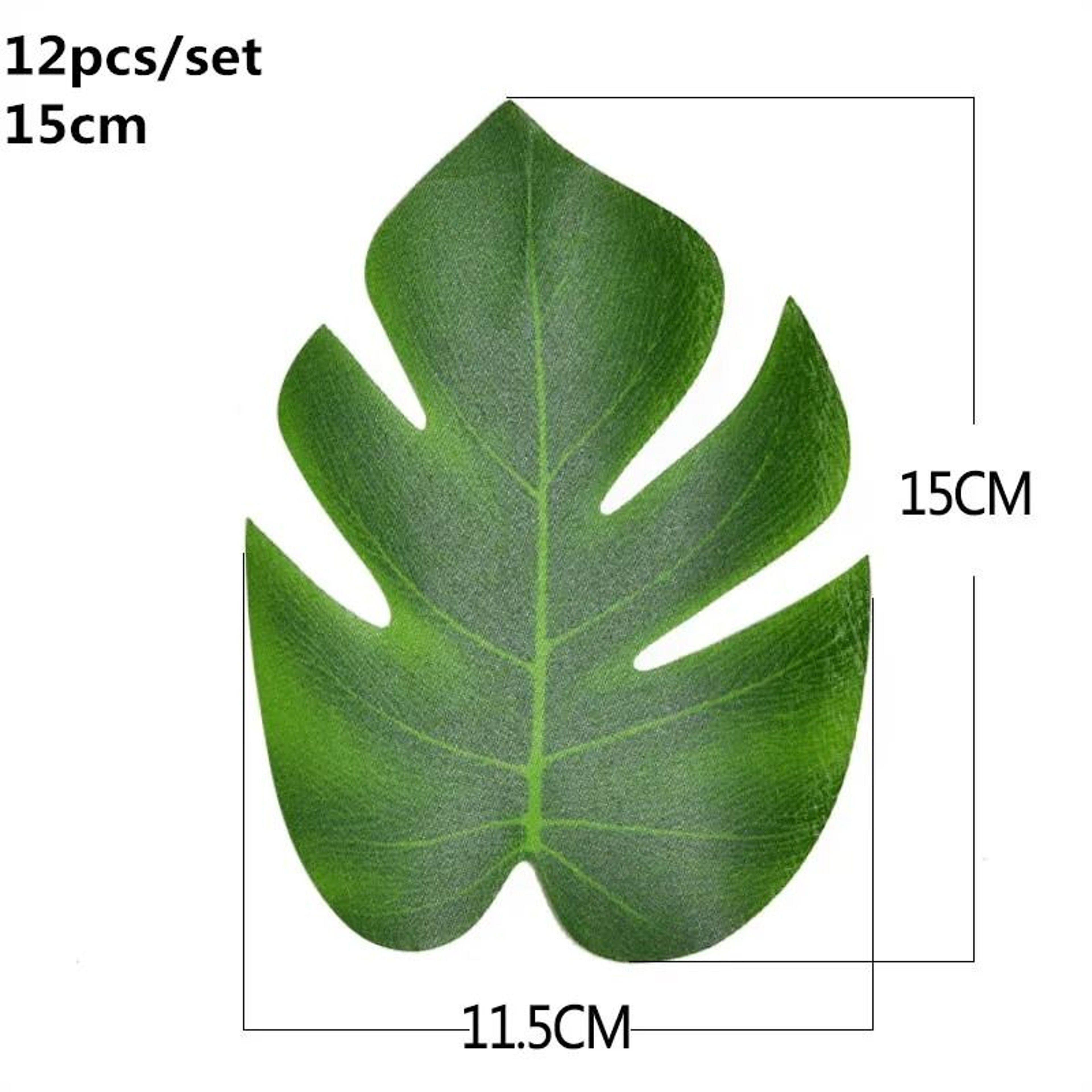 Artificial Monstera  Palm Leaves Set  Gold  Green Silk Tropical Foliage 6