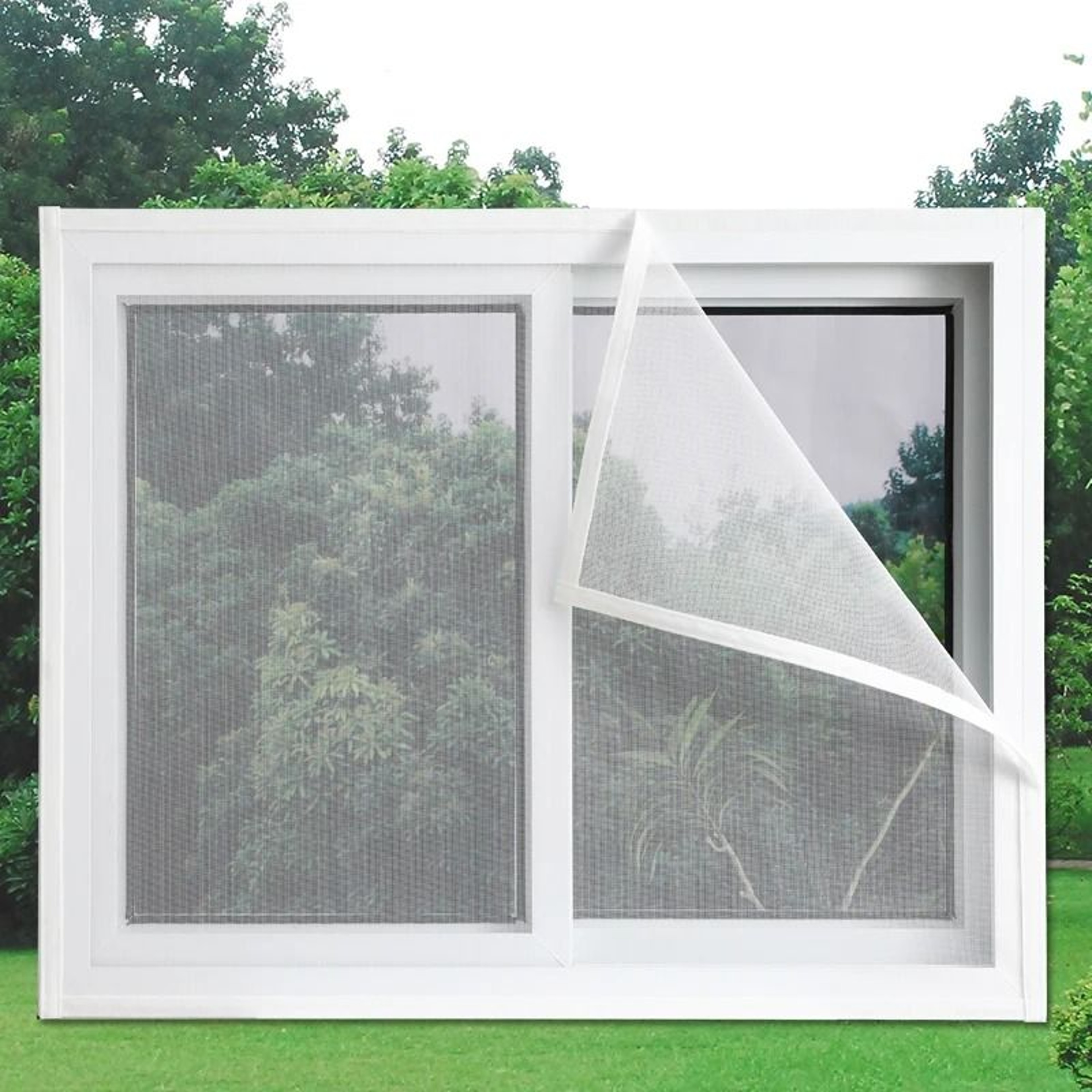DIY SelfAdhesive Window Screen Net  Custom Size Mosquito  InsectProof Mesh 6