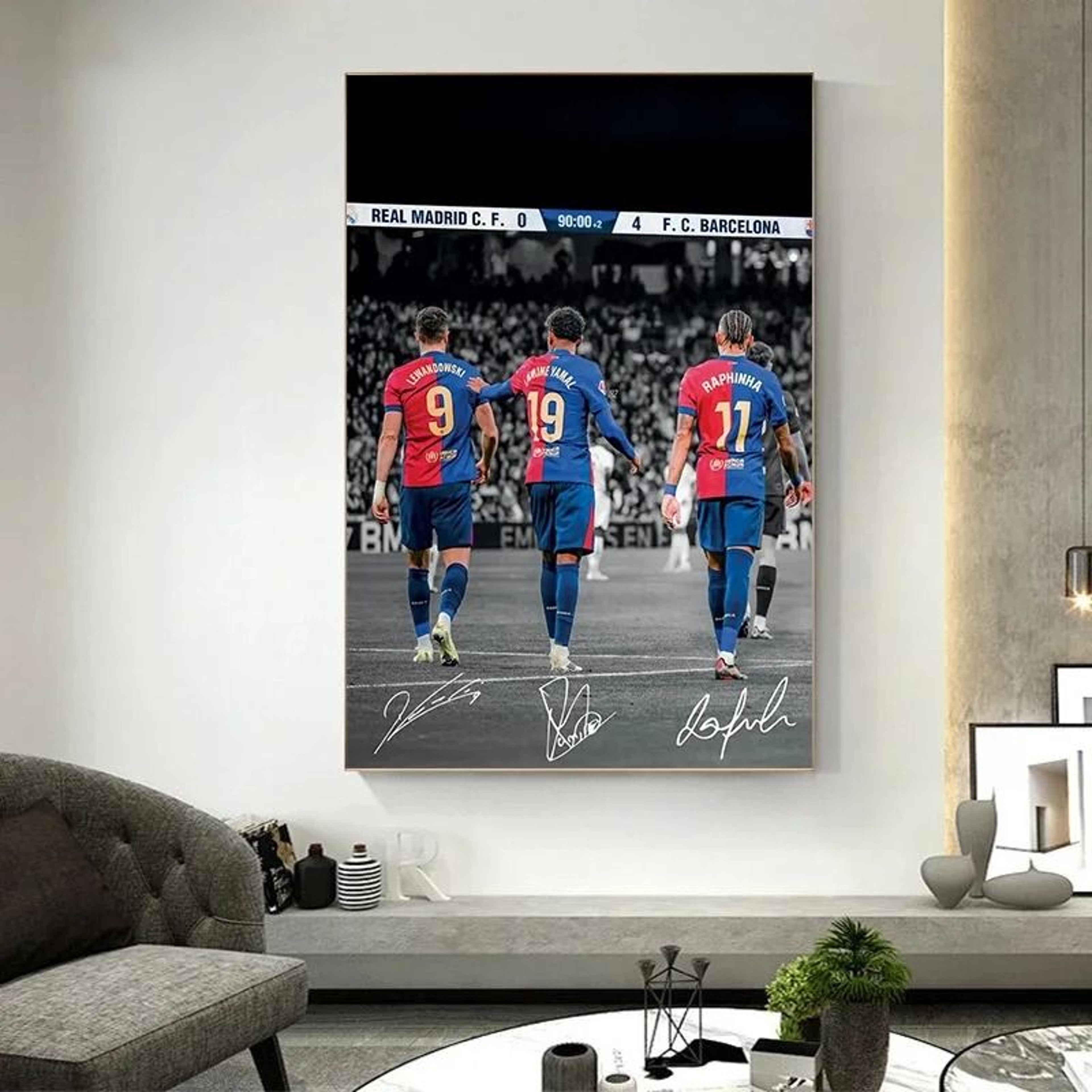 Famous Soccer Player Sports Poster  Football Athlete Highlight Moment Canvas Art 2